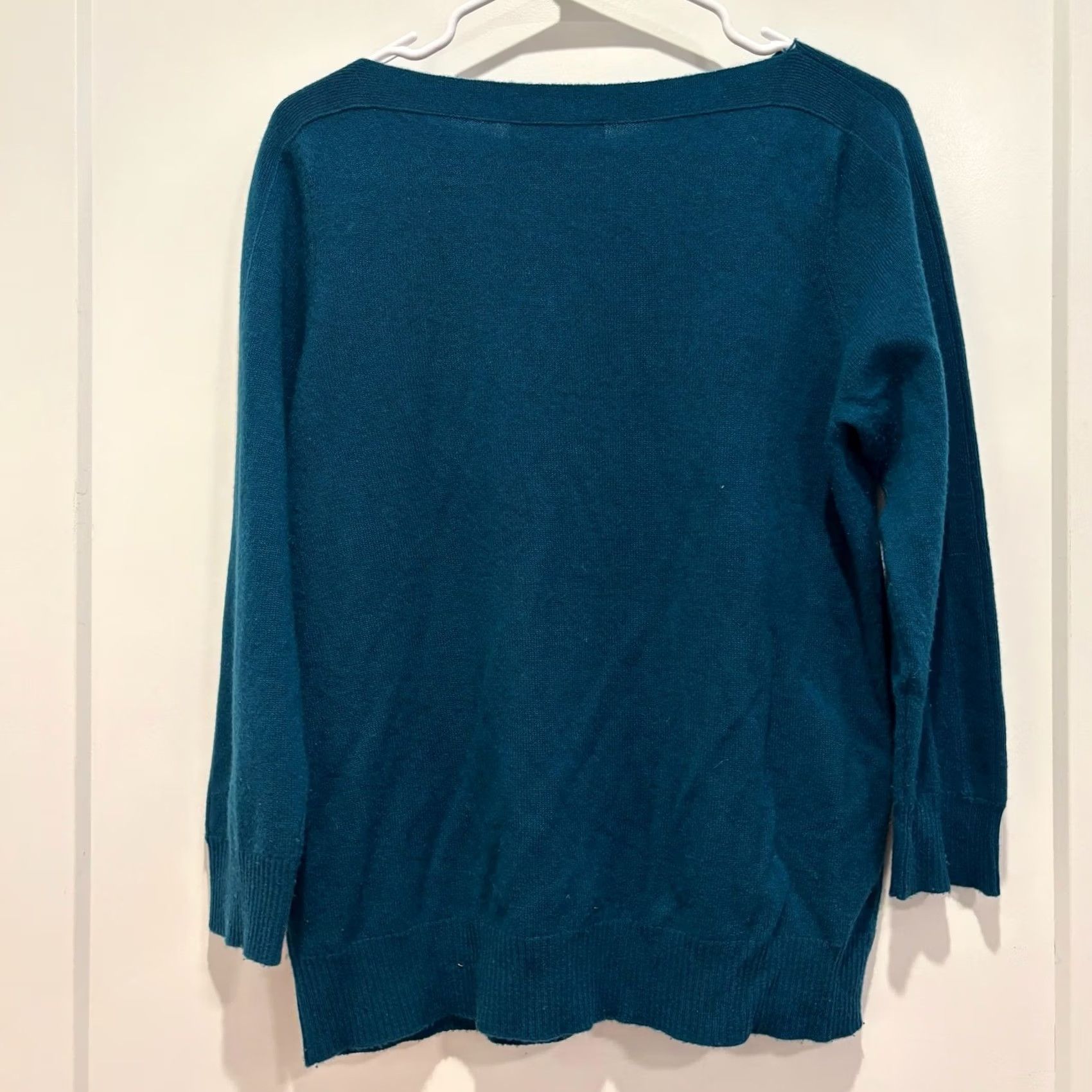 Vintage VINTAGE Carroll Reed Sweater Teal Boat Neck 100% Wool XL Hong Kong Made Womens Size XL / US 12-14 / IT 48-50 - 3 Thumbnail