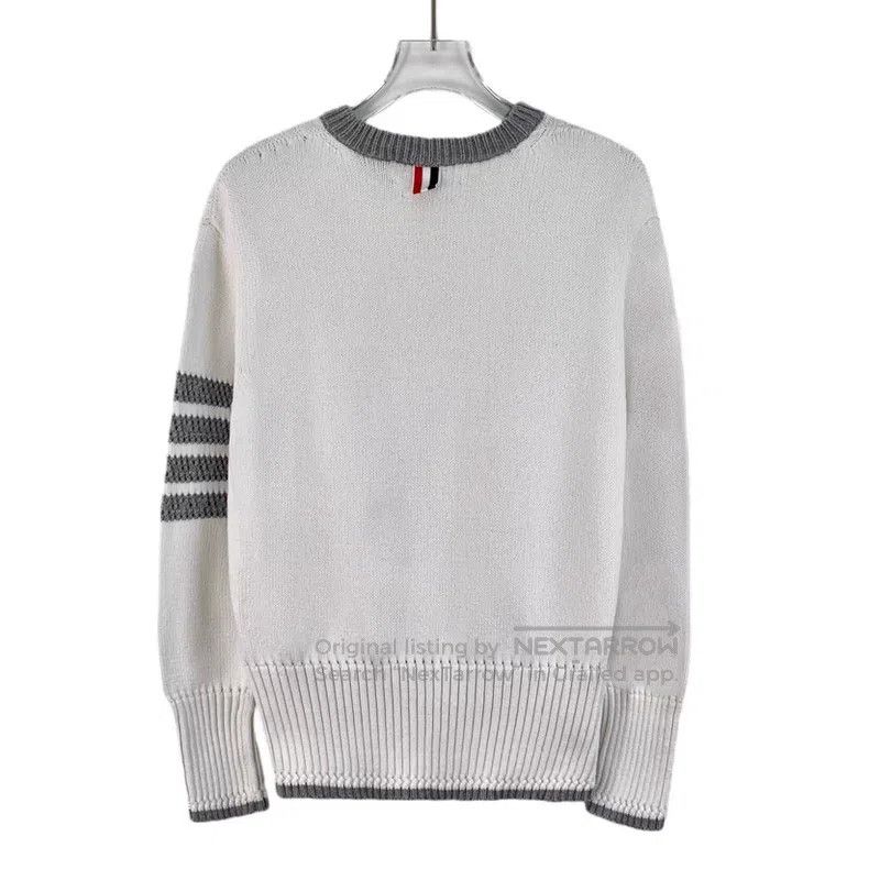 Thom Browne Thom Browne Cotton round-neck long-sleeved knit sweater Size XS / US 0-2 / IT 36-38 - 2 Thumbnail