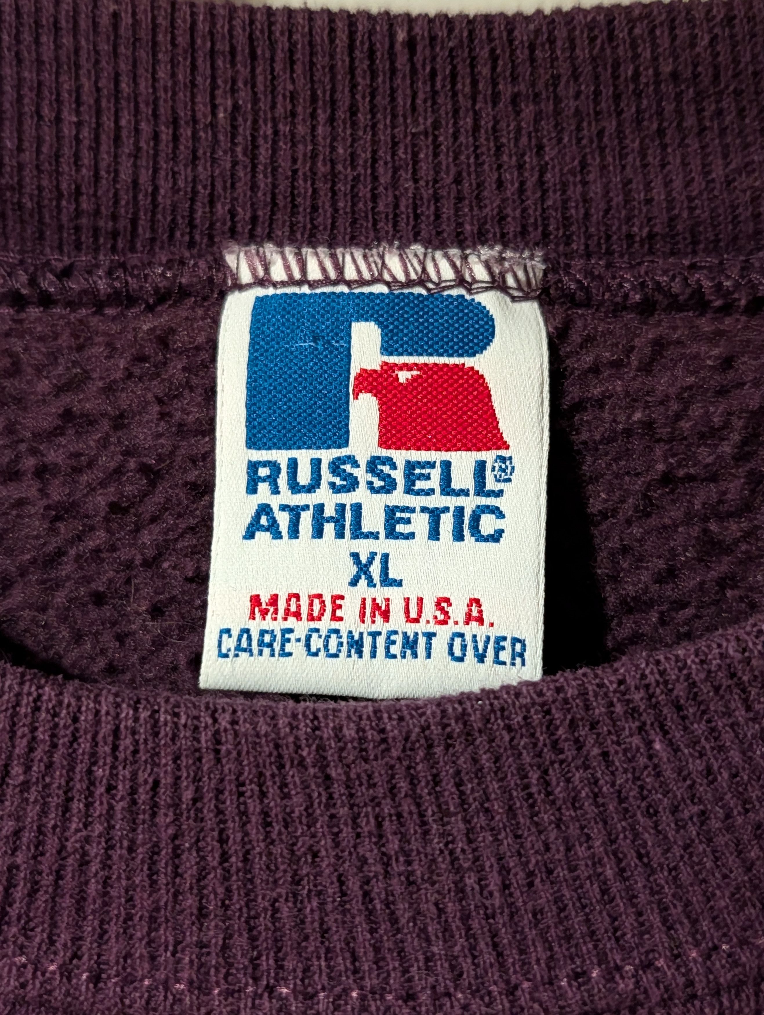 Russell Athletic Vintage Russell Athletic Blank Crewneck Made USA Sweatshirt Size US XL / EU 56 / 4 - 3 Thumbnail