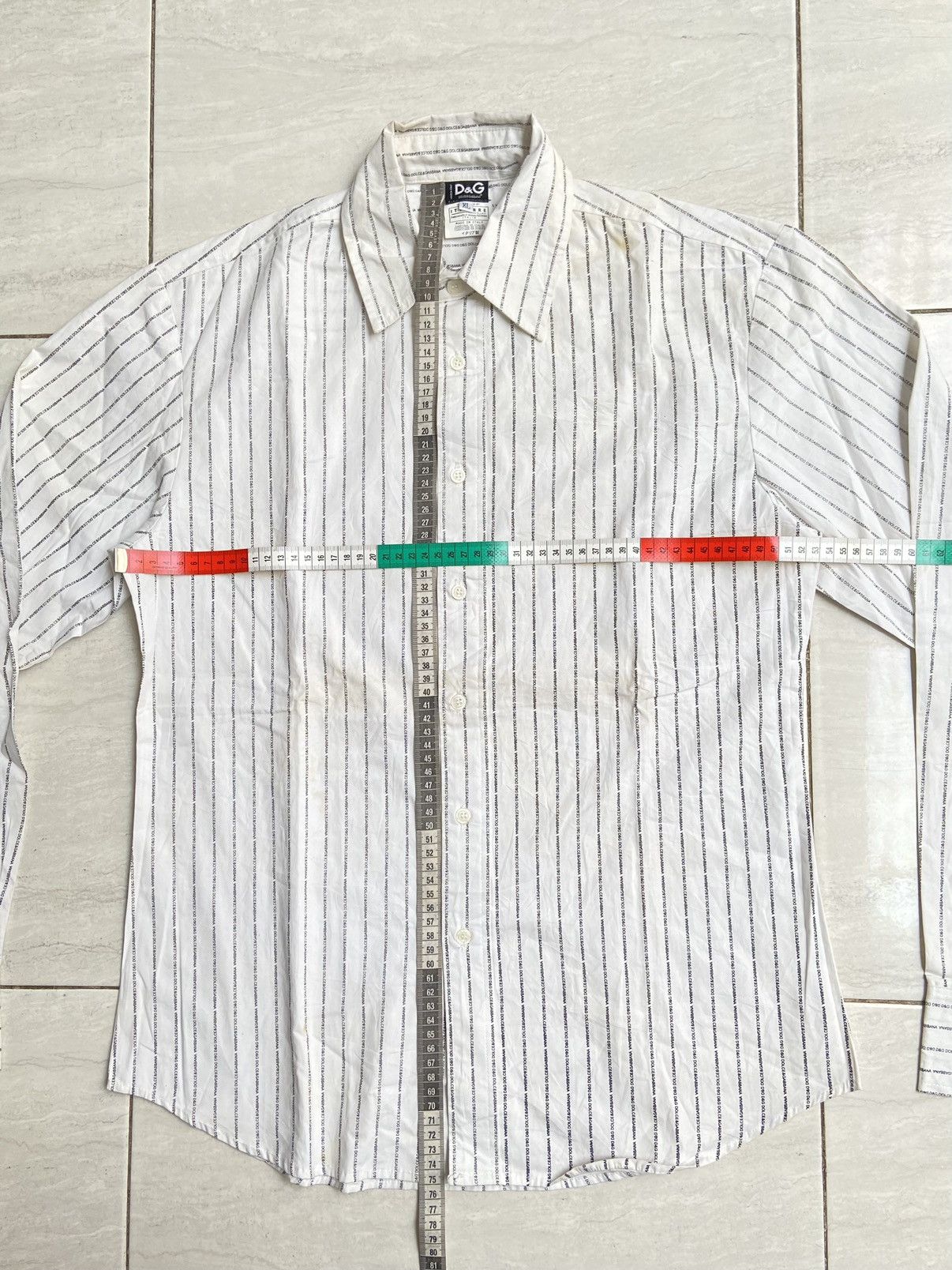 Dolce & Gabbana D&G DOLCE GABBANA White Printed Shirt Size US M / EU 48-50 / 2 - 2 Thumbnail