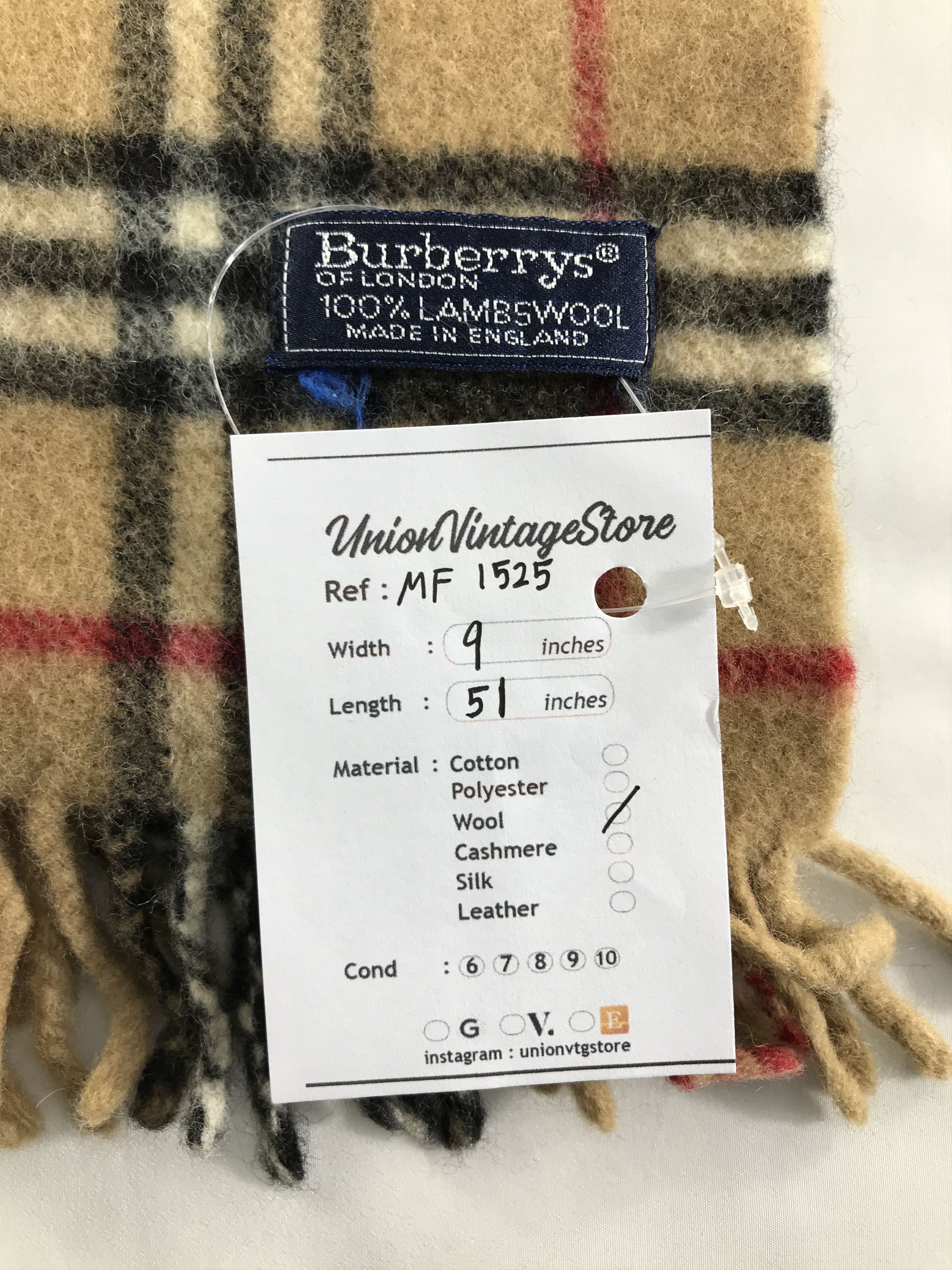 Burberry Vintage Burberry Scarf/Muffler/Neckwear MF1525 Size ONE SIZE - 4 Thumbnail