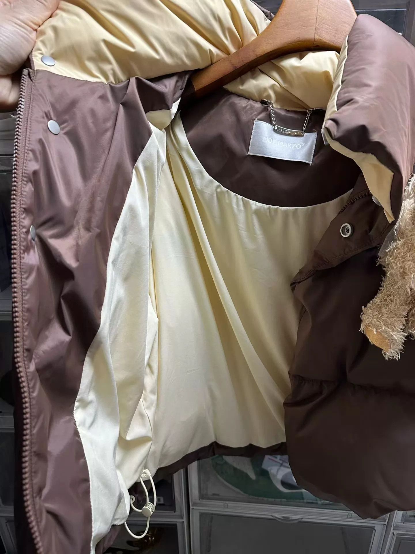 13DE MARZO 13DE MARZO Brown M Short Bear Doll Collar Down Jkt Size M / US 6-8 / IT 42-44 - 2 Thumbnail