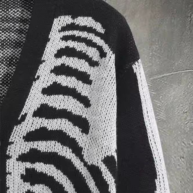 Japanese Brand Oversized Skeleton Bone Printed Knitted Sweaters Size US M / EU 48-50 / 2 - 4 Thumbnail