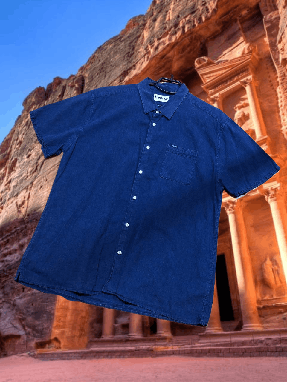 Barbour Vintage Y2K Barbour shirt blue luxury streetwear Size US XL / EU 56 / 4 - 1 Thumbnail