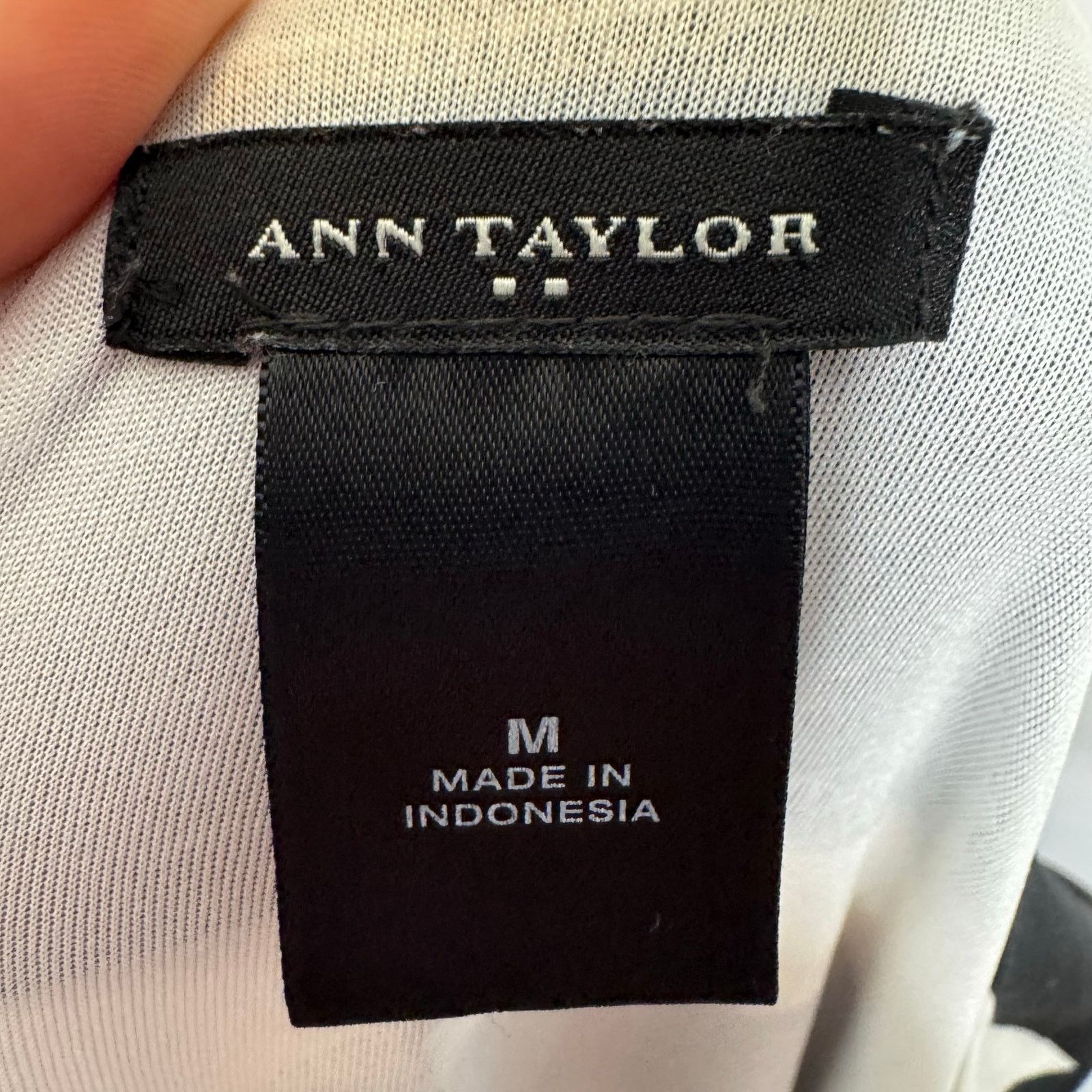 Ann Taylor Ann Taylor Black White Striped Belted Sheath Dress M Work Size M / US 6-8 / IT 42-44 - 4 Thumbnail