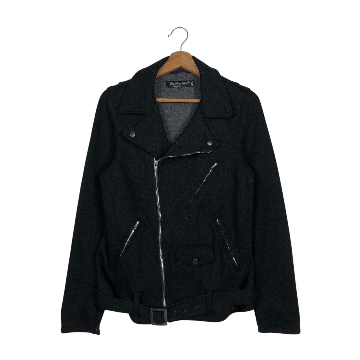 Japanese Brand 📌Biker Jacket Double Collar Corona Japan Rich Black Belt Size US M / EU 48-50 / 2 - 2 Thumbnail