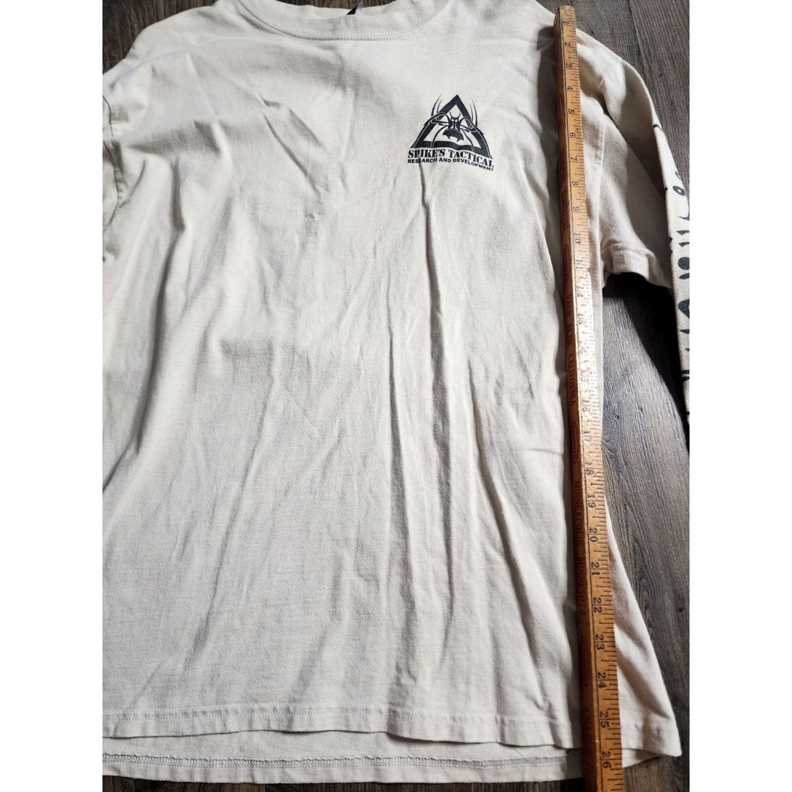 Hanes Mens L Hanes If You Can Read This You Are In Range T Shirt Military Theme Beige Short Sleeve Crew Neck Size US L / EU 52-54 / 3 - 3 Thumbnail