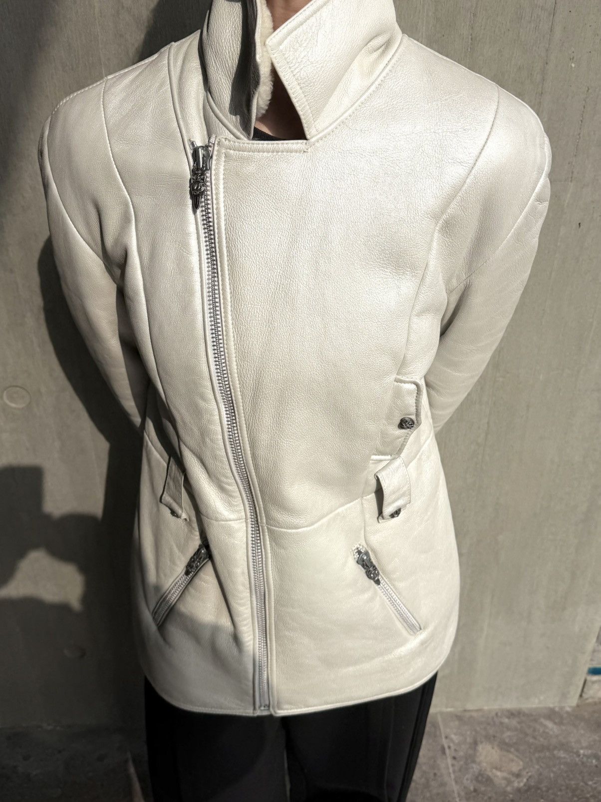 Chrome Hearts Chrome Hearts Vintage 2000s Leather & Shearling Coat Jacket Size US M / EU 48-50 / 2 - 1 Thumbnail