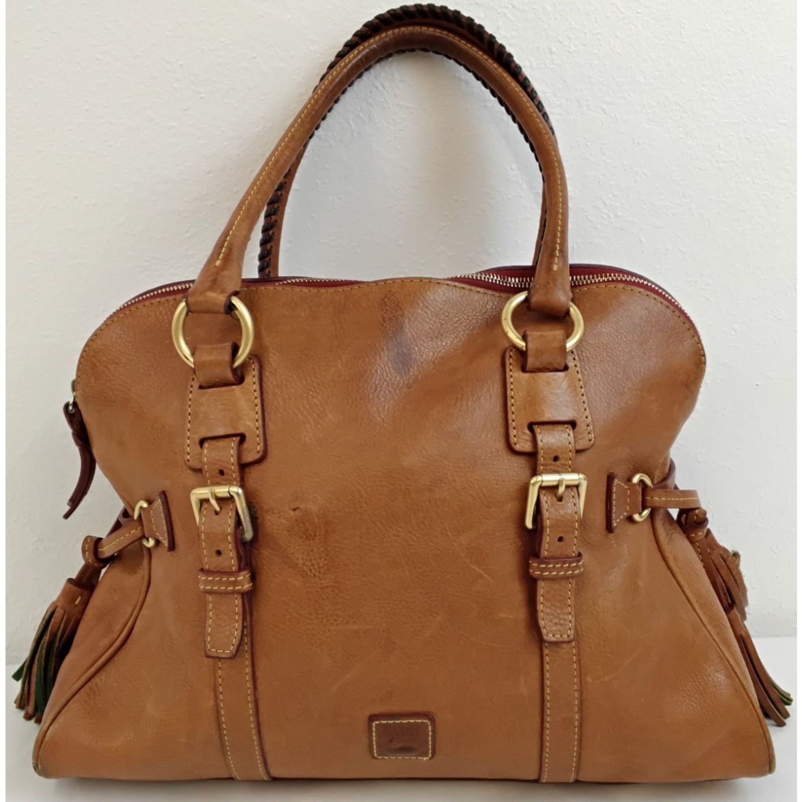 Dooney & Bourke Dooney & Bourke Italian Leather Satchel Bag Brown Purse Size ONE SIZE - 3 Thumbnail