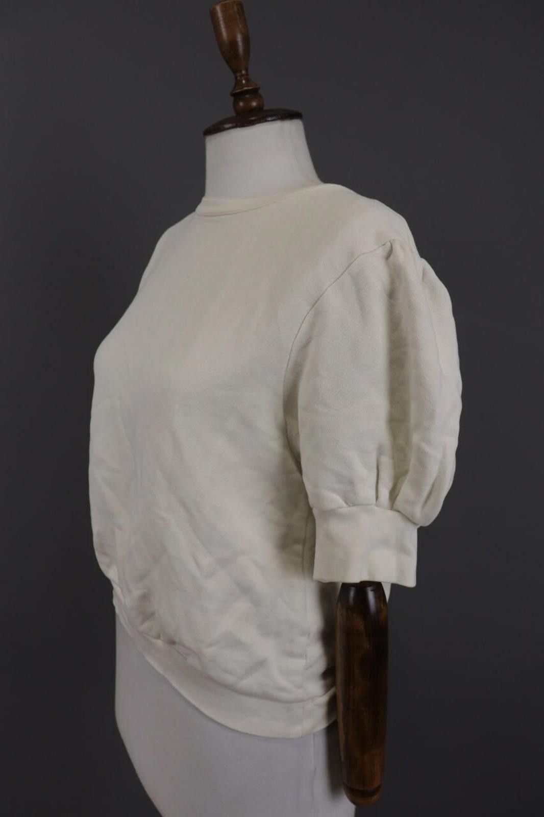 Wilkes Bashford BA&SH Leady Sweatshirt White Cropped Sweater Size 3 Size M / US 6-8 / IT 42-44 - 6 Thumbnail