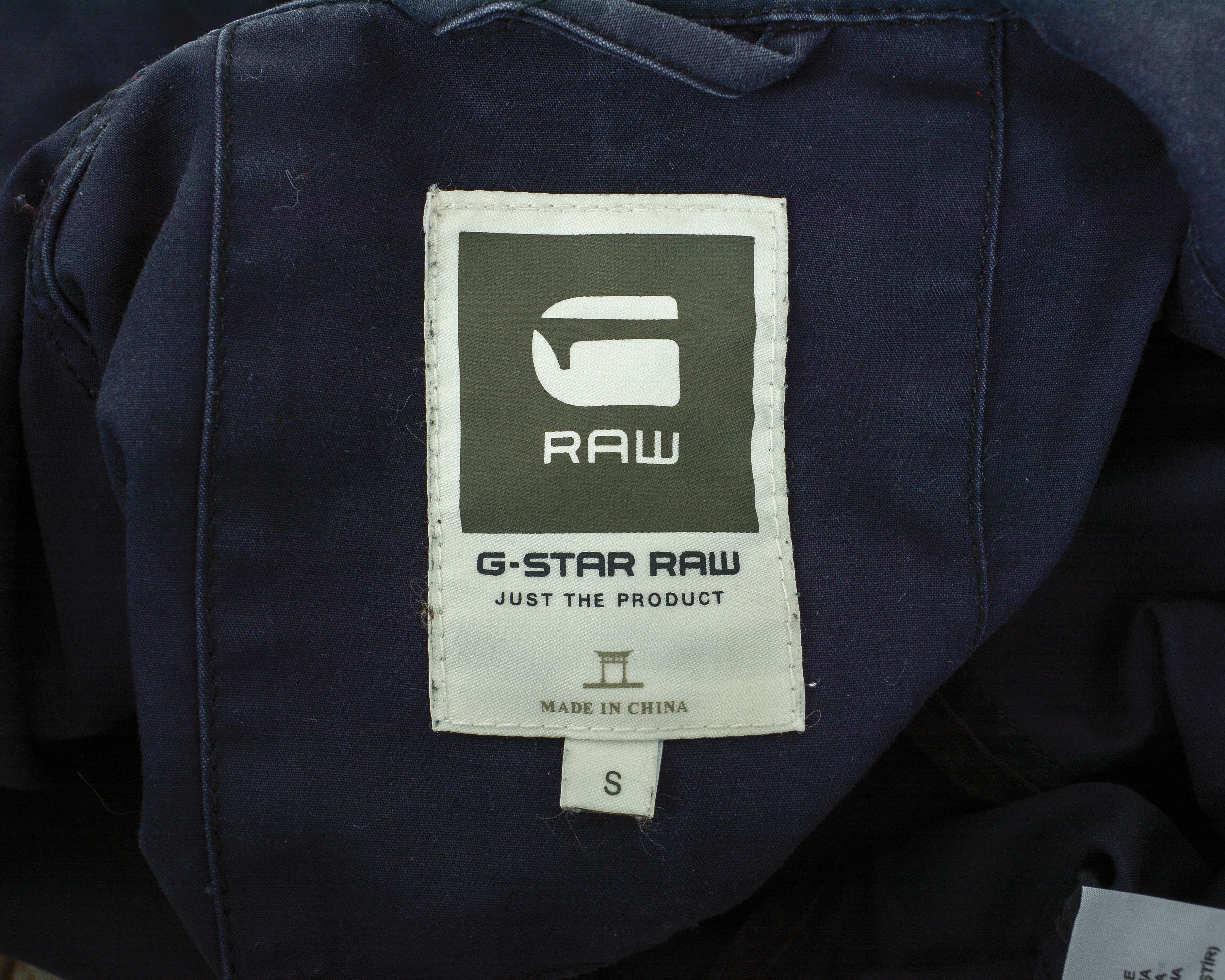 G-Star Men S Denim Officer Trench Jacket Coat Navy Cotton Zip Up Size US S / EU 44-46 / 1 - 6 Thumbnail