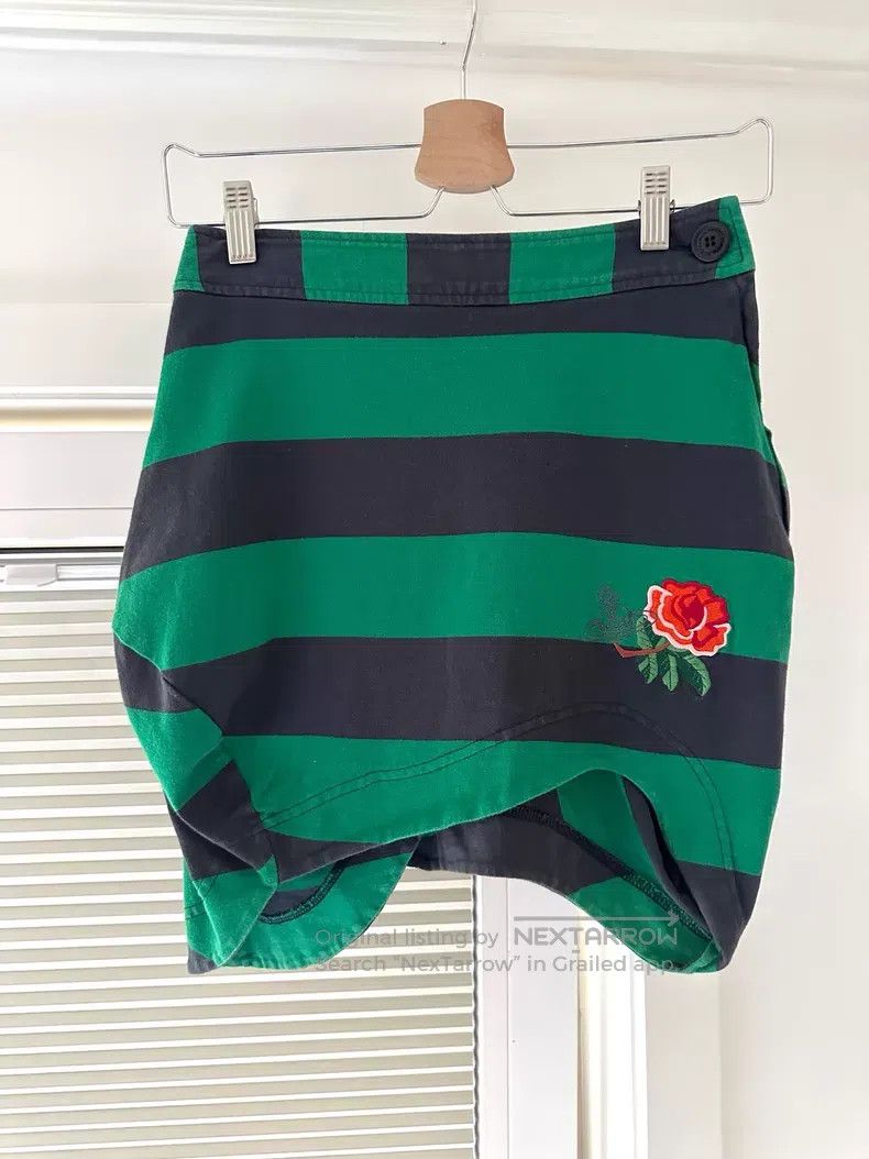 Vivienne Westwood Vivienne Westwood Striped embroidery irregular hem midi sk Size 24" / US 00 / IT 34 - 1 Thumbnail