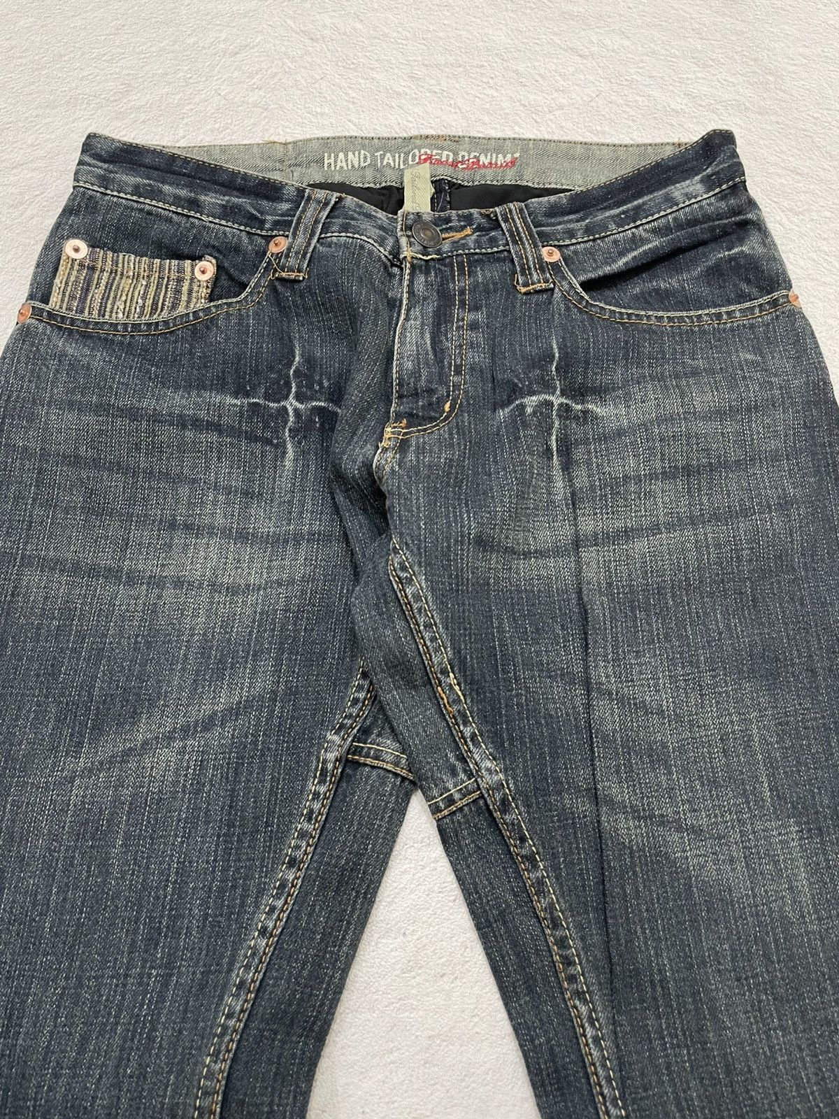 Japanese Brand 2000s Hand Tailored Denim Mudwash Details Pocket Y2K Size US 31 - 3 Thumbnail