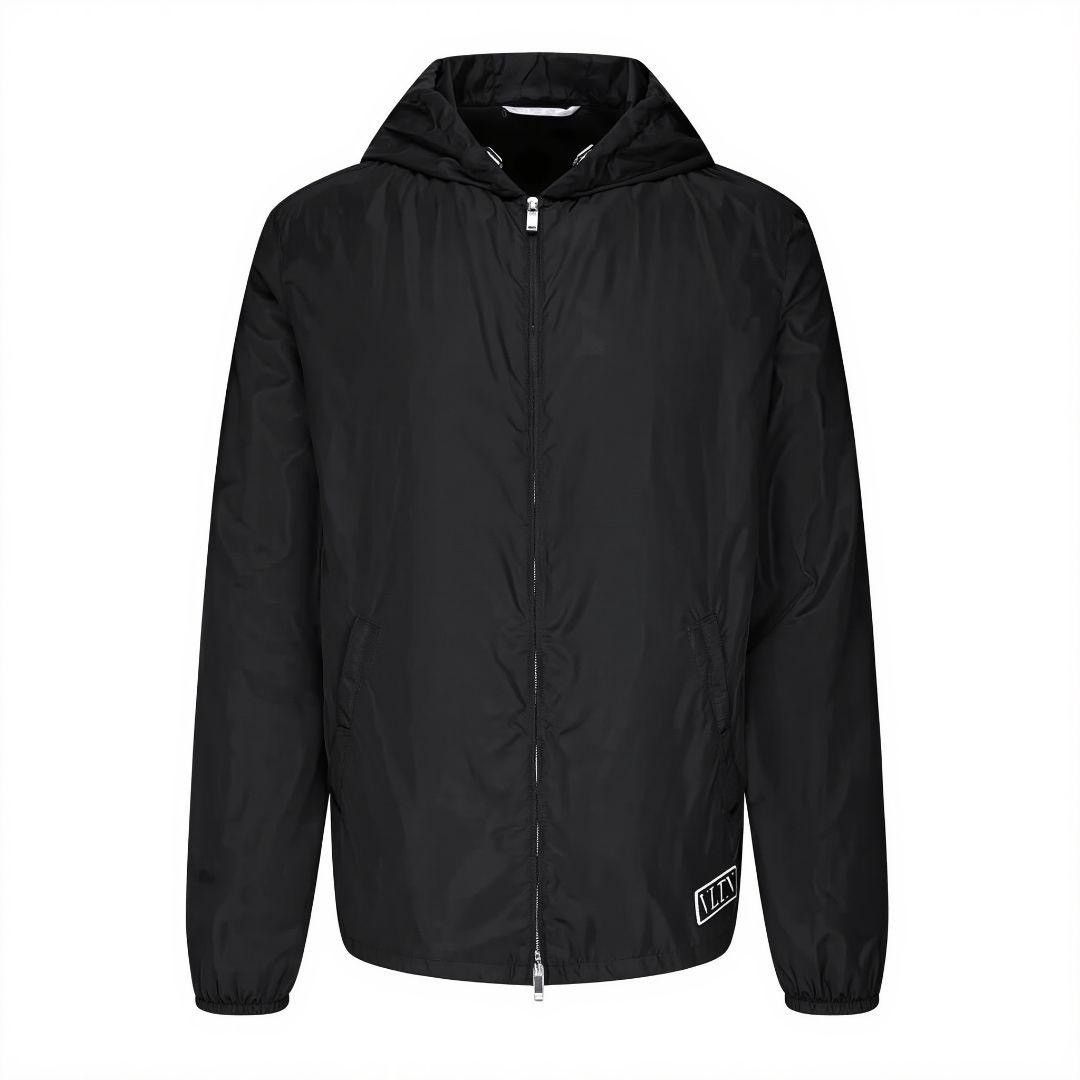 Valentino Valentino Black Nylon Windbreaker Jacket Size US S / EU 44-46 / 1 - 1 Thumbnail