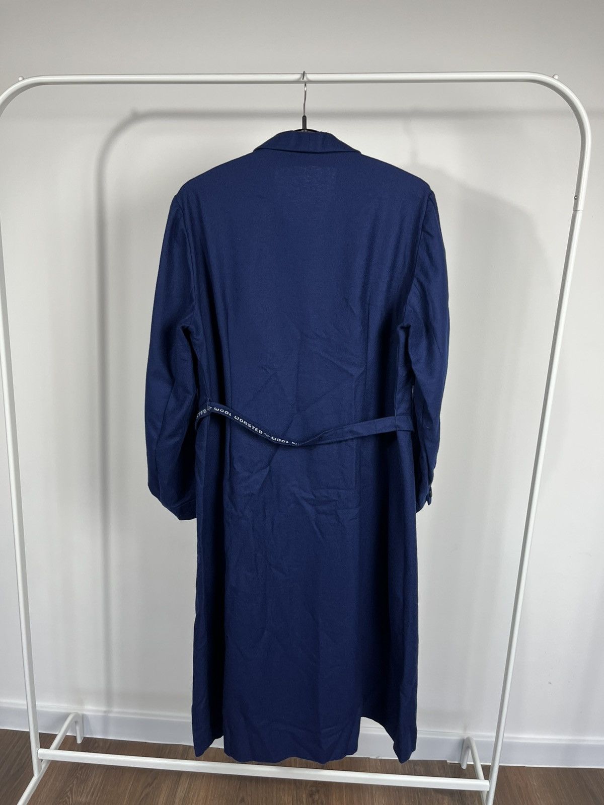 Other Vintage Blue Wool Worsted Robe Housecoat Dressing Gown Size US S / EU 44-46 / 1 - 10 Thumbnail