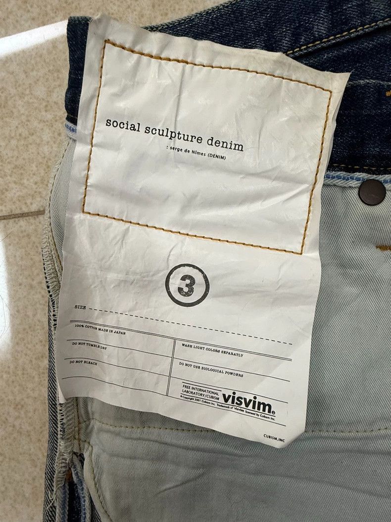 Visvim VISVIM DRY3 SOCIAL SCULPTURE DENIM 19AW Washed jeans-2506 Size US 34 / EU 50 - 5 Thumbnail