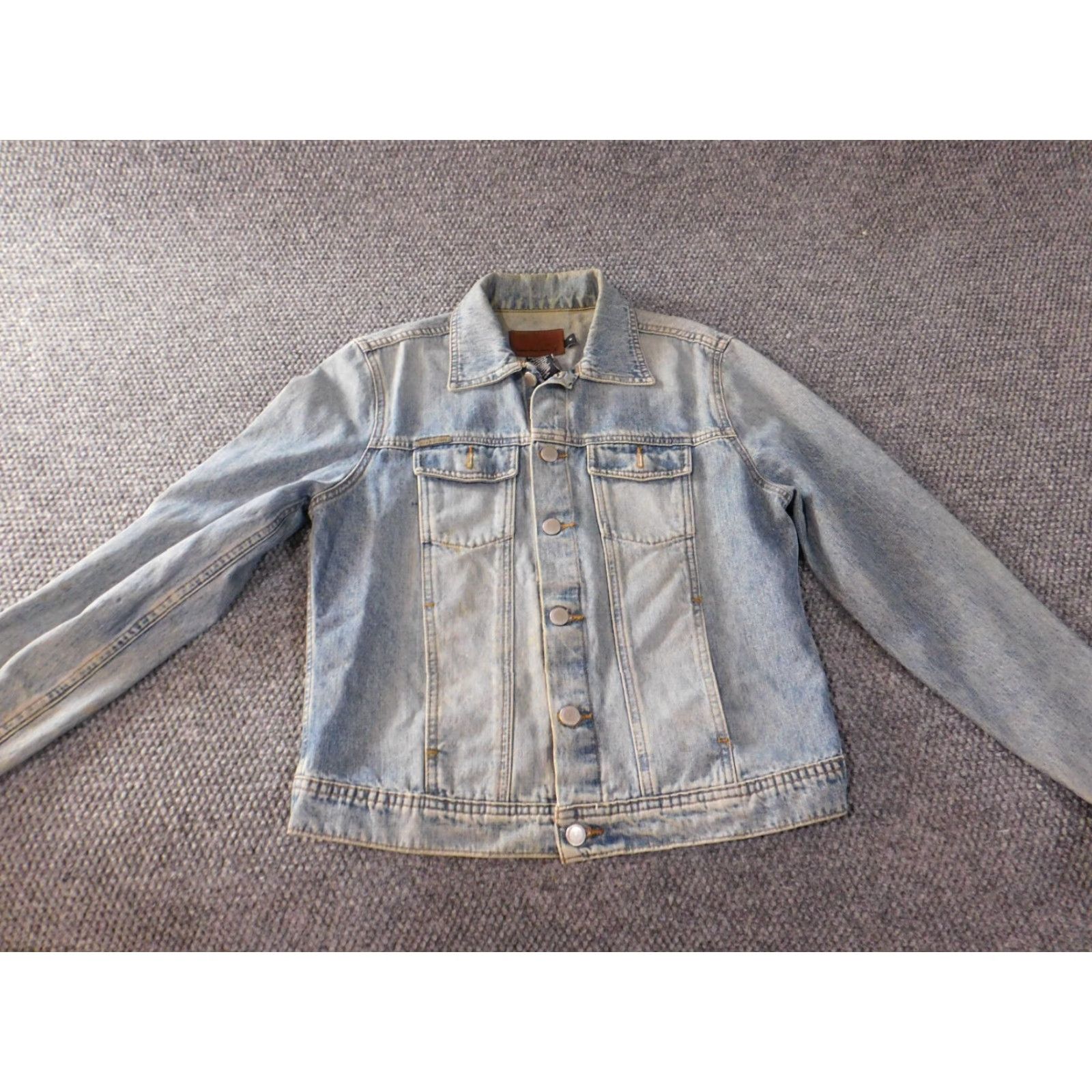 Calvin Klein Calvin Klein Denim Jacket Womens M Blue Button Cotton Jeans Regular Lining Logo Vintage No Size 32" / US 10 / IT 46 - 2 Thumbnail
