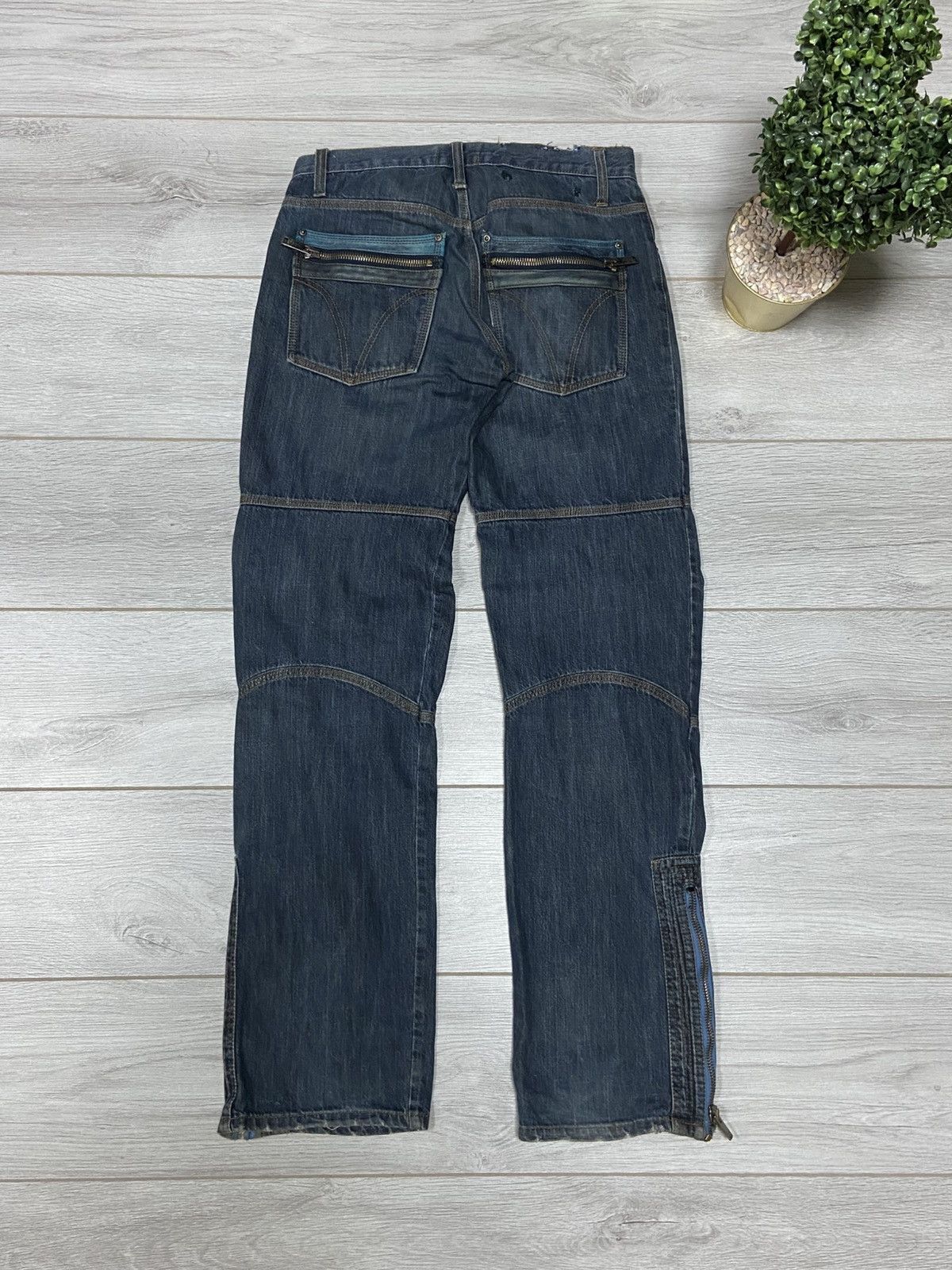 Dolce & Gabbana Dolce&Gabbana Y2K vintage zippers belted denim pants jeans Size US 32 / EU 48 - 2 Thumbnail