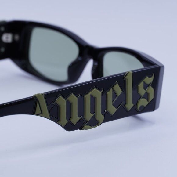 Palm Angels Palm Angels PERI007 ANGEL 1055 Sunglasses Black Rectangle Size ONE SIZE - 10 Thumbnail