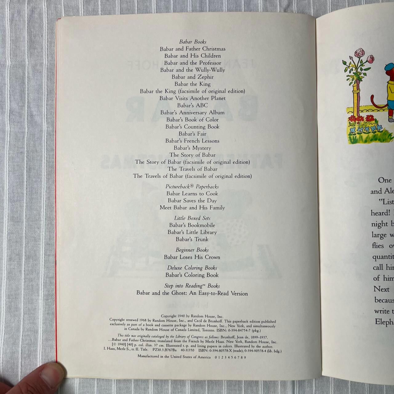 Designer Babar and Father Christmas de Brunhoff Paperback 1968 Rare Size ONE SIZE - 5 Thumbnail