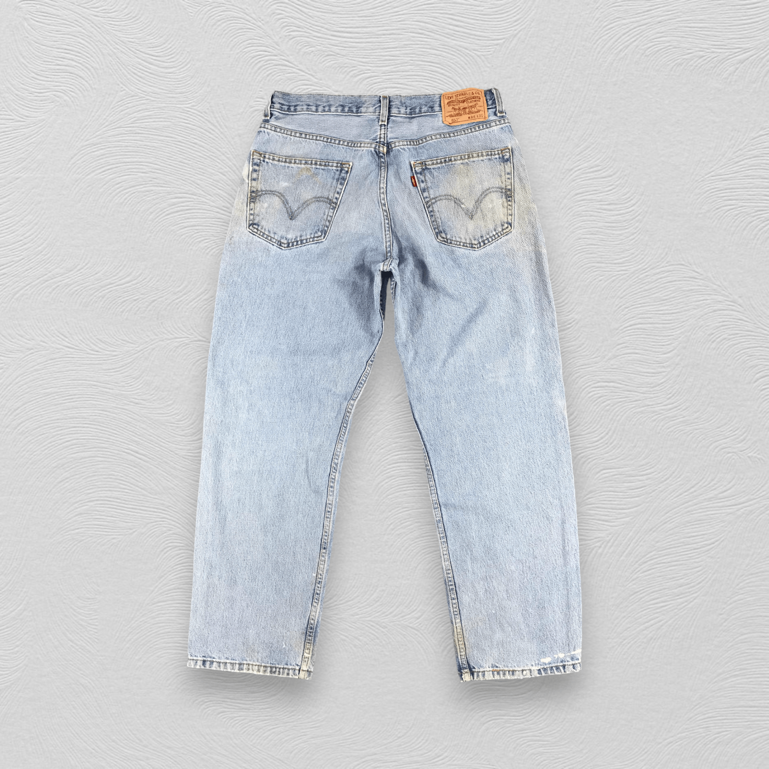 Levi's Vintage Levis 550 Jeans Dirty Medium Wash Denim KJ474 Size US 33 - 2 Thumbnail