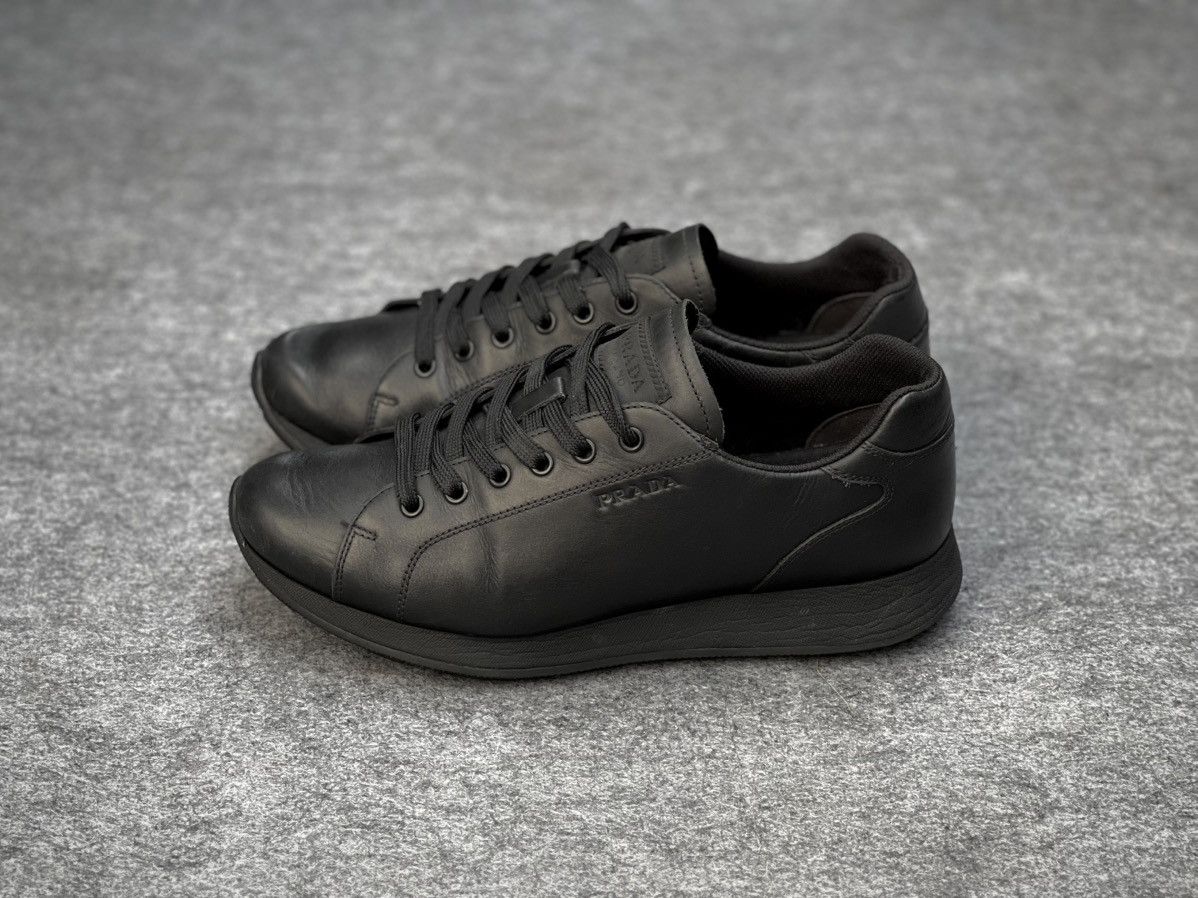 Prada PRADA LINEA ROSSA BLACK LOW TOP SNEAKER Size US 9 / EU 42 - 3 Thumbnail