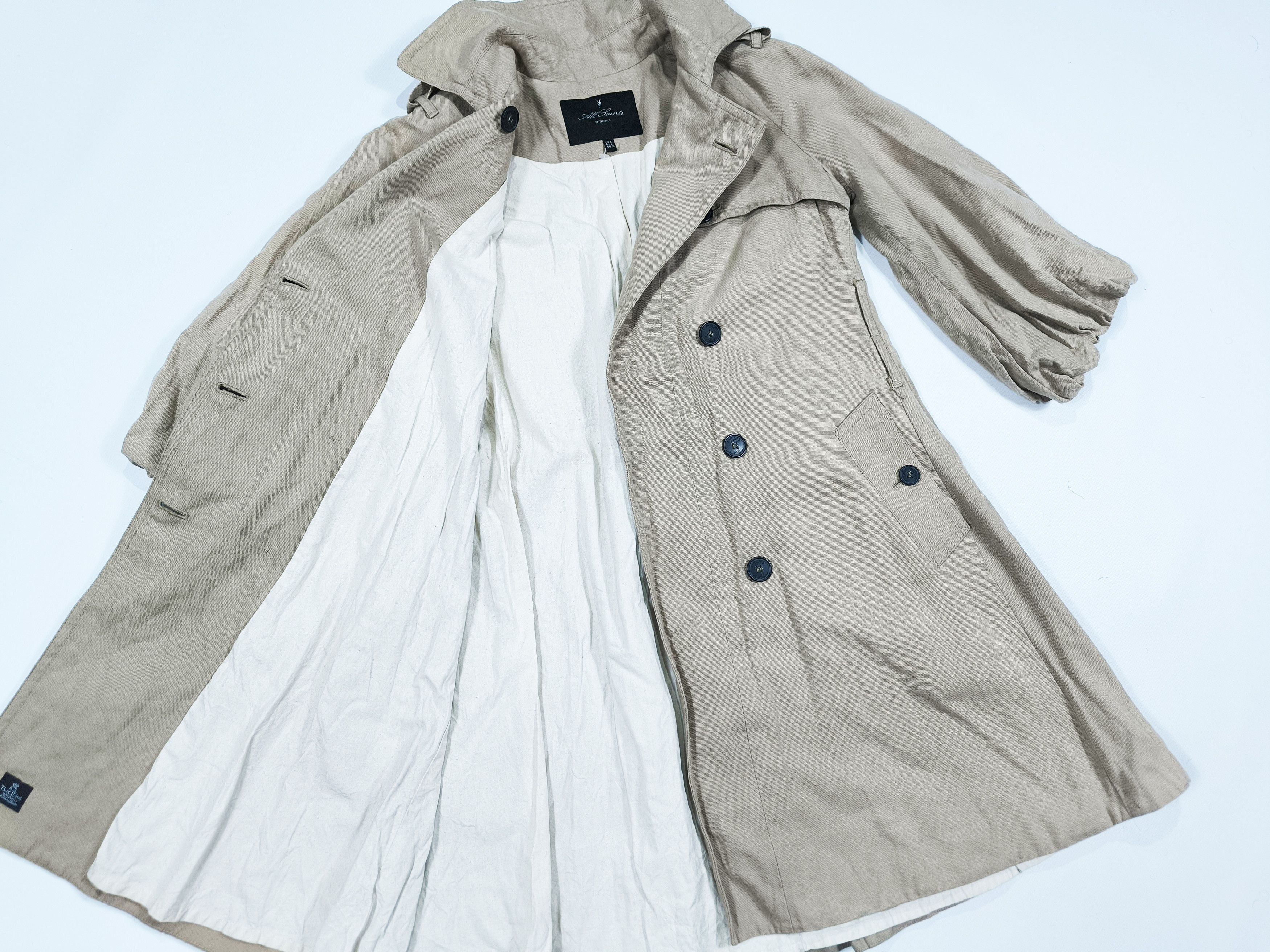 Allsaints AllSaints Leonda Double Breasted Trench Coat Size US 6 Size M / US 6-8 / IT 42-44 - 8 Thumbnail