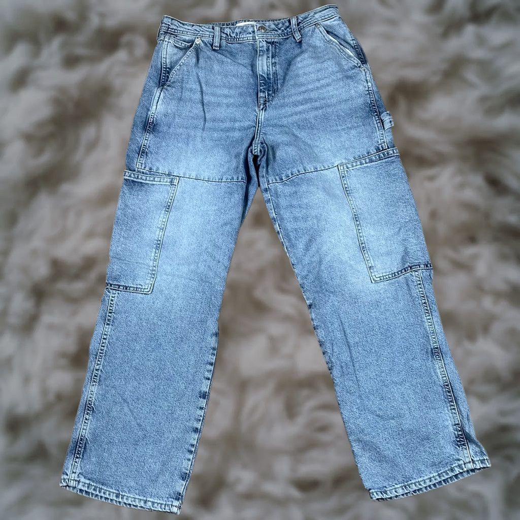 Forever 21 Forever 21 Jeans Mens 29Wx30L Carpenter Straight Leg Blue Denim 100% Cotton Jeans Mens Regular Blue 30 Inseam Classics Boys Womens Mens Size US 29 - 1 Thumbnail