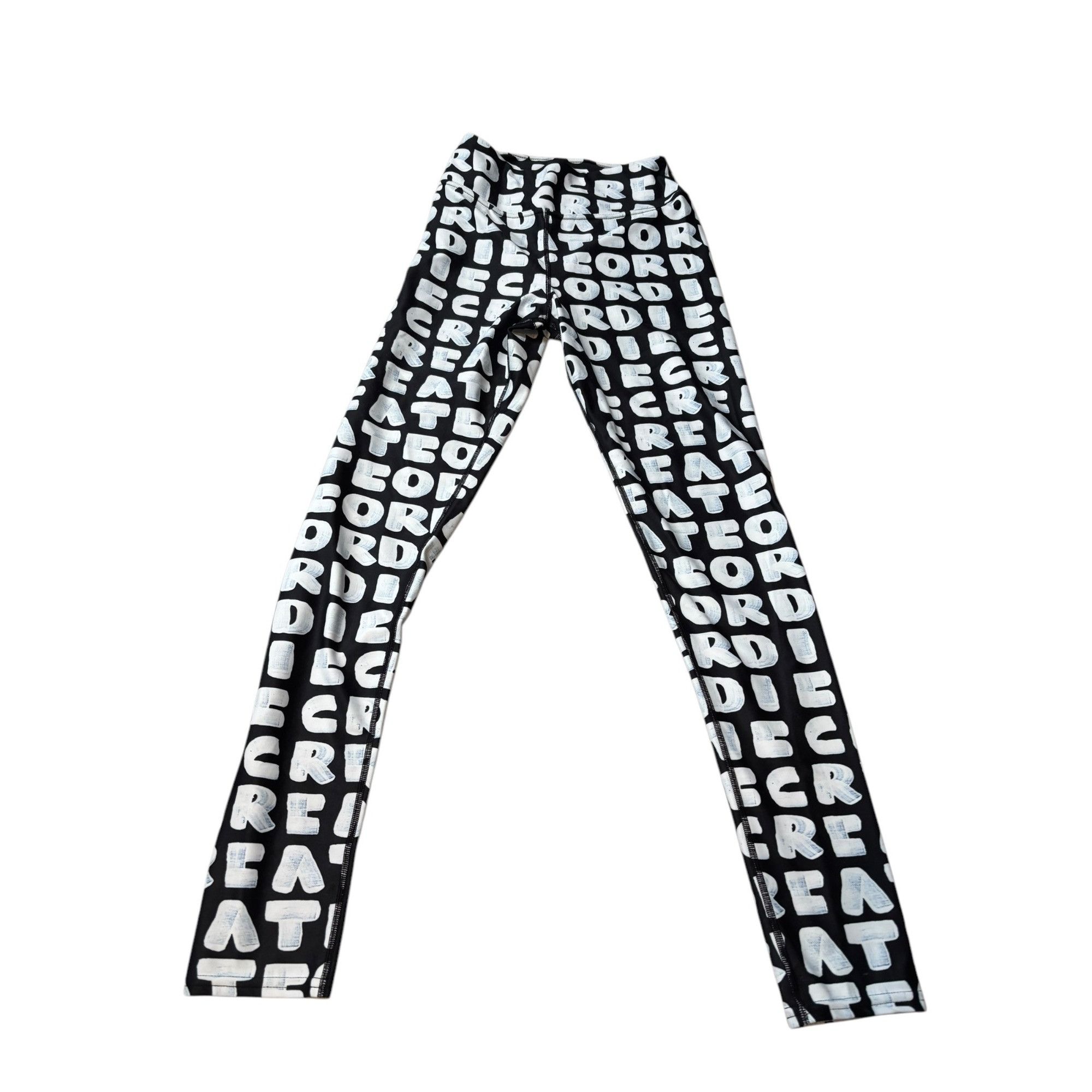 Other Black & White Alphabet Pattern Leggings - Medium Size 30" / US 8 / IT 44 - 1 Thumbnail