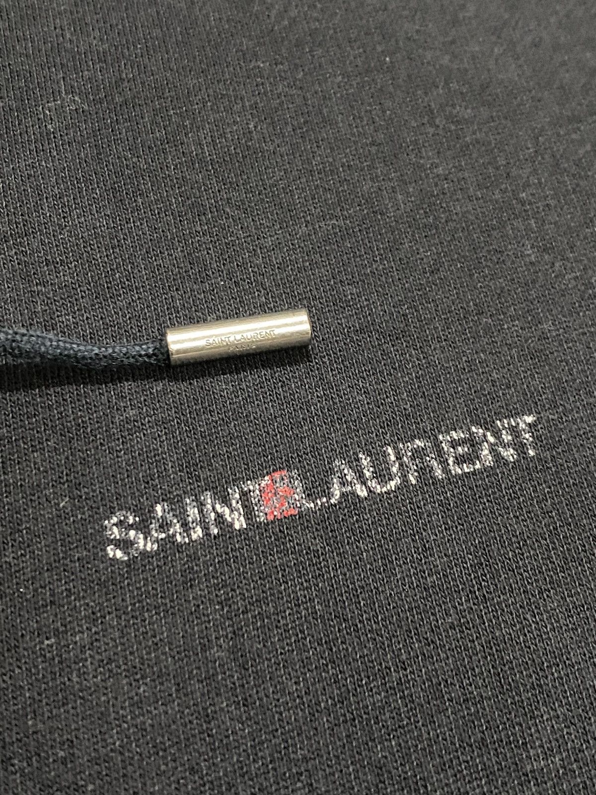 Saint Laurent Paris Saint Laurent centre small logo sunfaded hoodie Size US XS / EU 42 / 0 - 12 Thumbnail