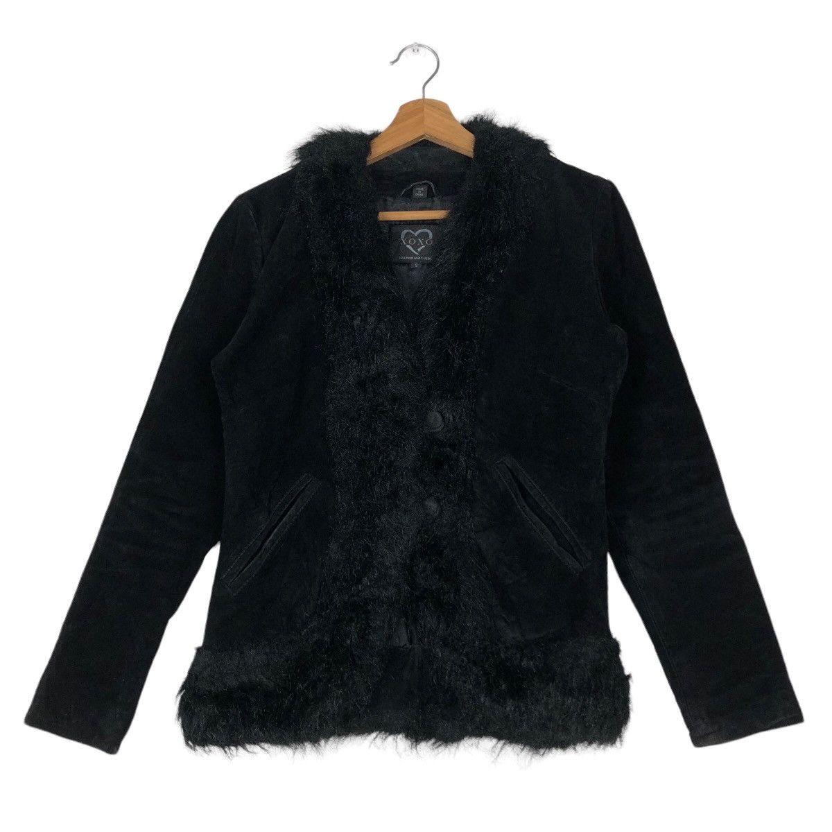 Japanese Brand 🔥Rare Vintage Suede Leather Jacket Mink Fur Collar Xoxo Size US S / EU 44-46 / 1 - 1 Thumbnail