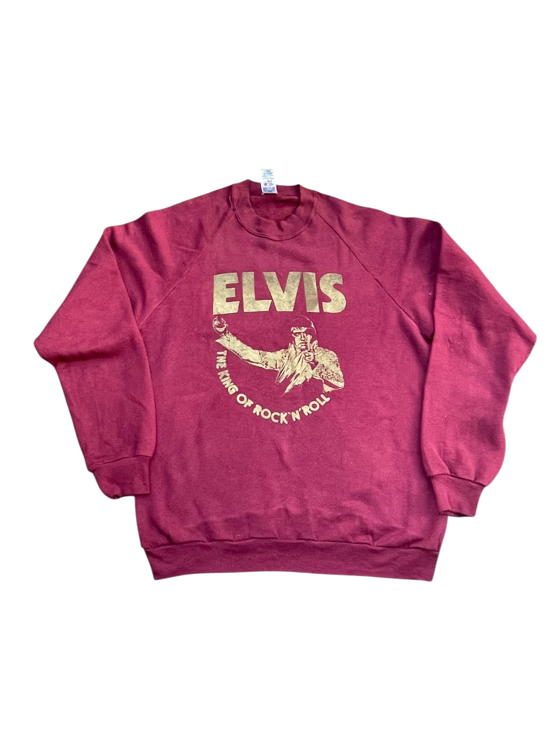 Jerzees Vintage 80's Elvis Presley Sweatshirt Size US L / EU 52-54 / 3 - 1 Thumbnail