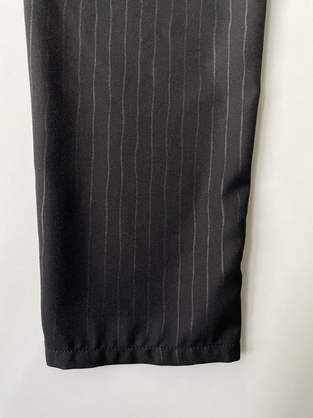 Comme des Garcons Black Pinstripe Wool Utility Trousers Size US 32 / EU 48 - 14 Thumbnail