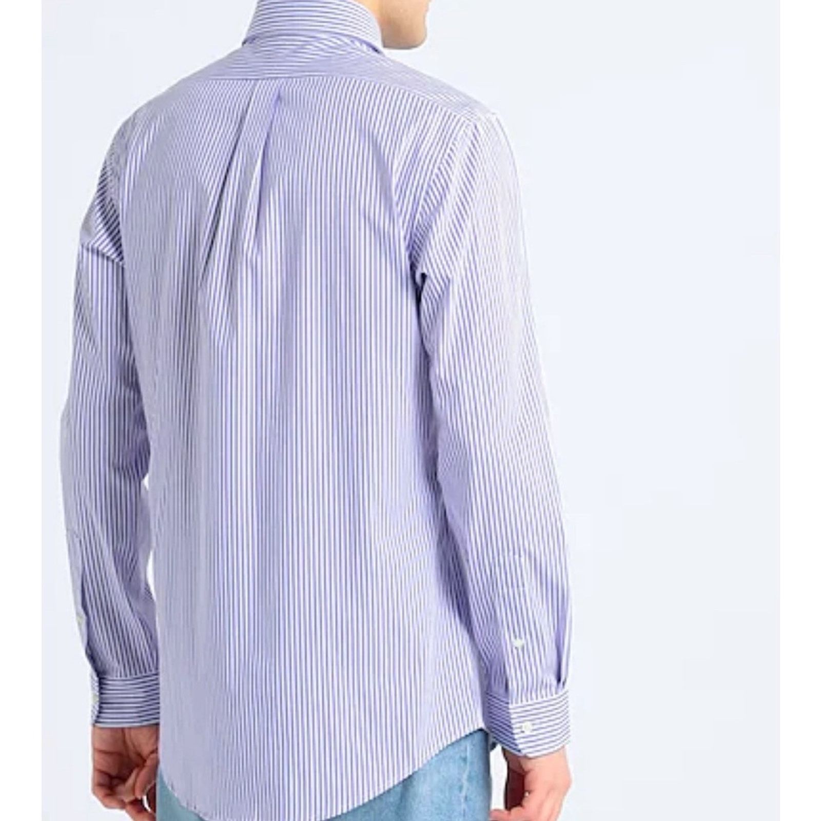 Ralph Lauren Ralph Lauren Custom Fit Oxford Purple White Striped Size US XXL / EU 58 / 5 - 4 Thumbnail