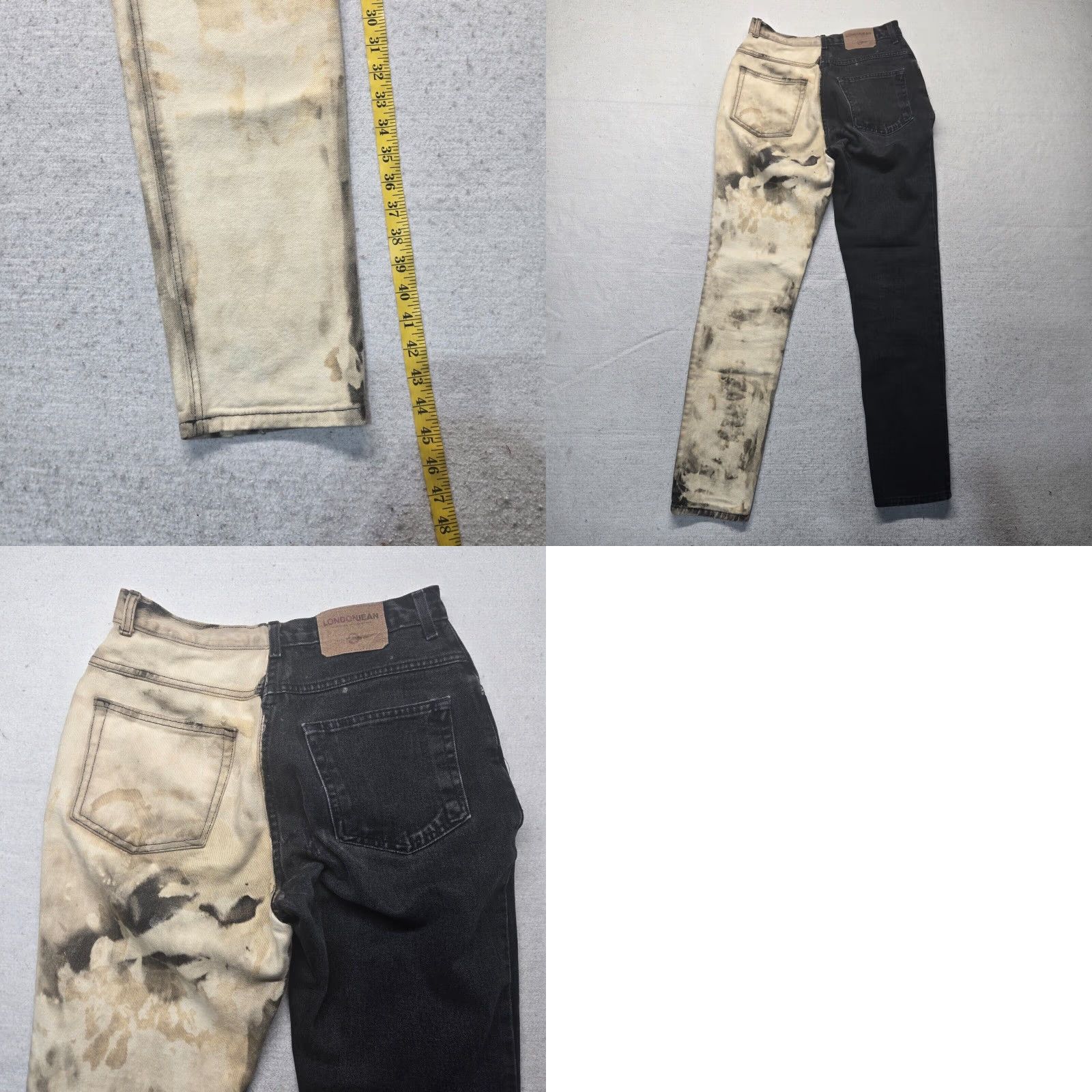 Denime VINTAGE London Jeans Women's Straight Low Rise Denim Pants Black Size 12 Size 34" / US 12 / IT 48 - 8 Thumbnail