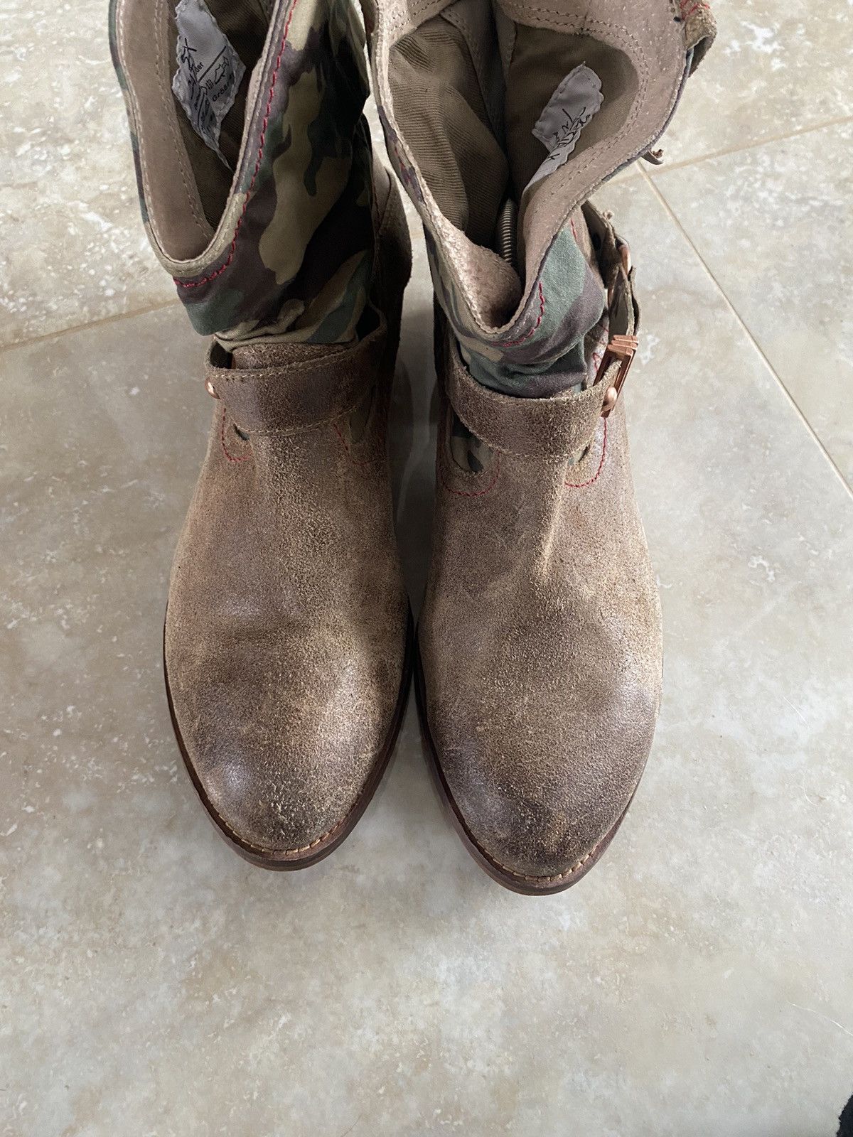 If Six Was Nine Vintage AS98 Buckle Biker Boots Rick Owens Style Airstep Y2K Size US 6.5 / EU 39-40 - 10 Thumbnail