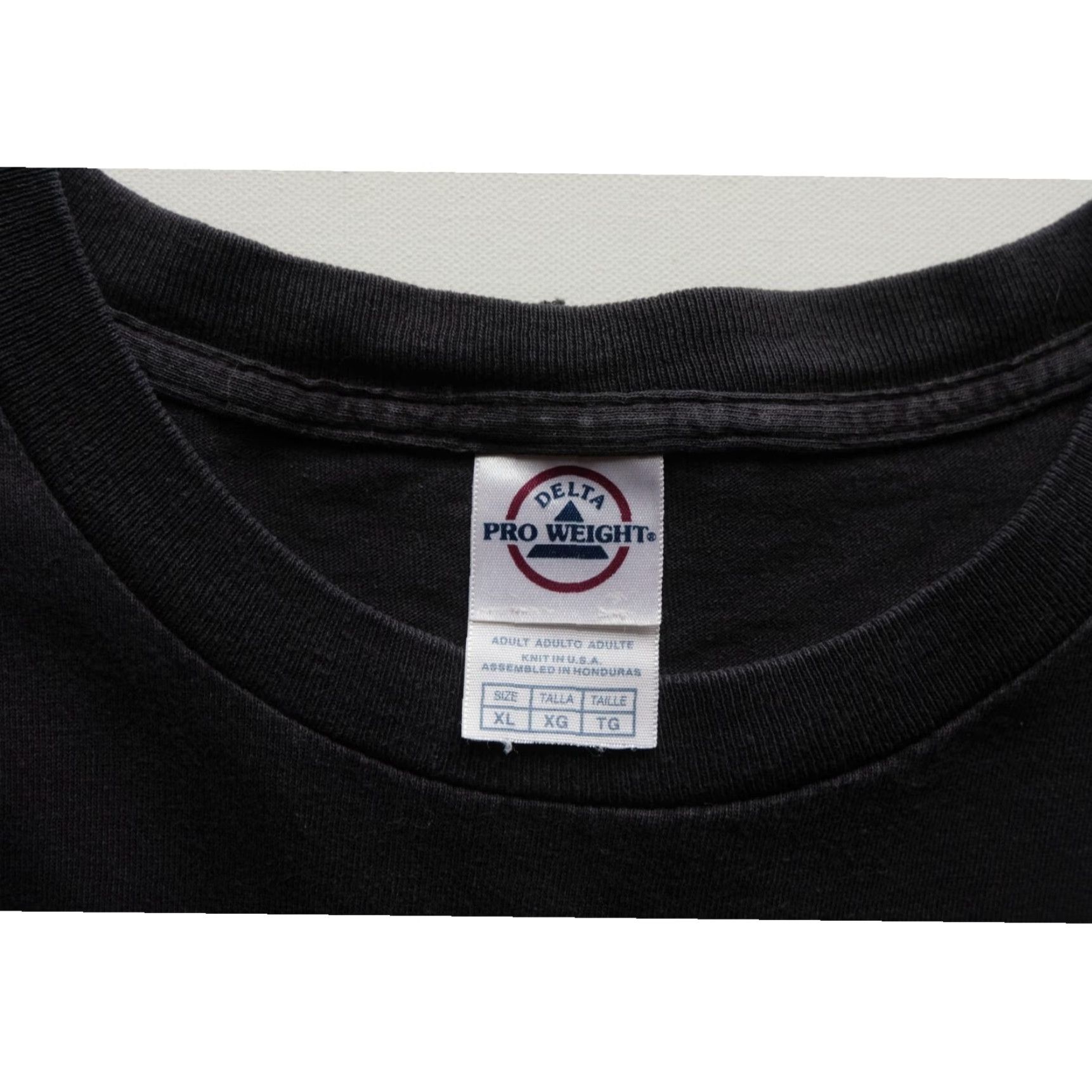 Delta Delta Pro Weight T-Shirt XL Men Black USA 90s Y2K Funny Cropped Comedy Shirt Size US XL / EU 56 / 4 - 4 Thumbnail