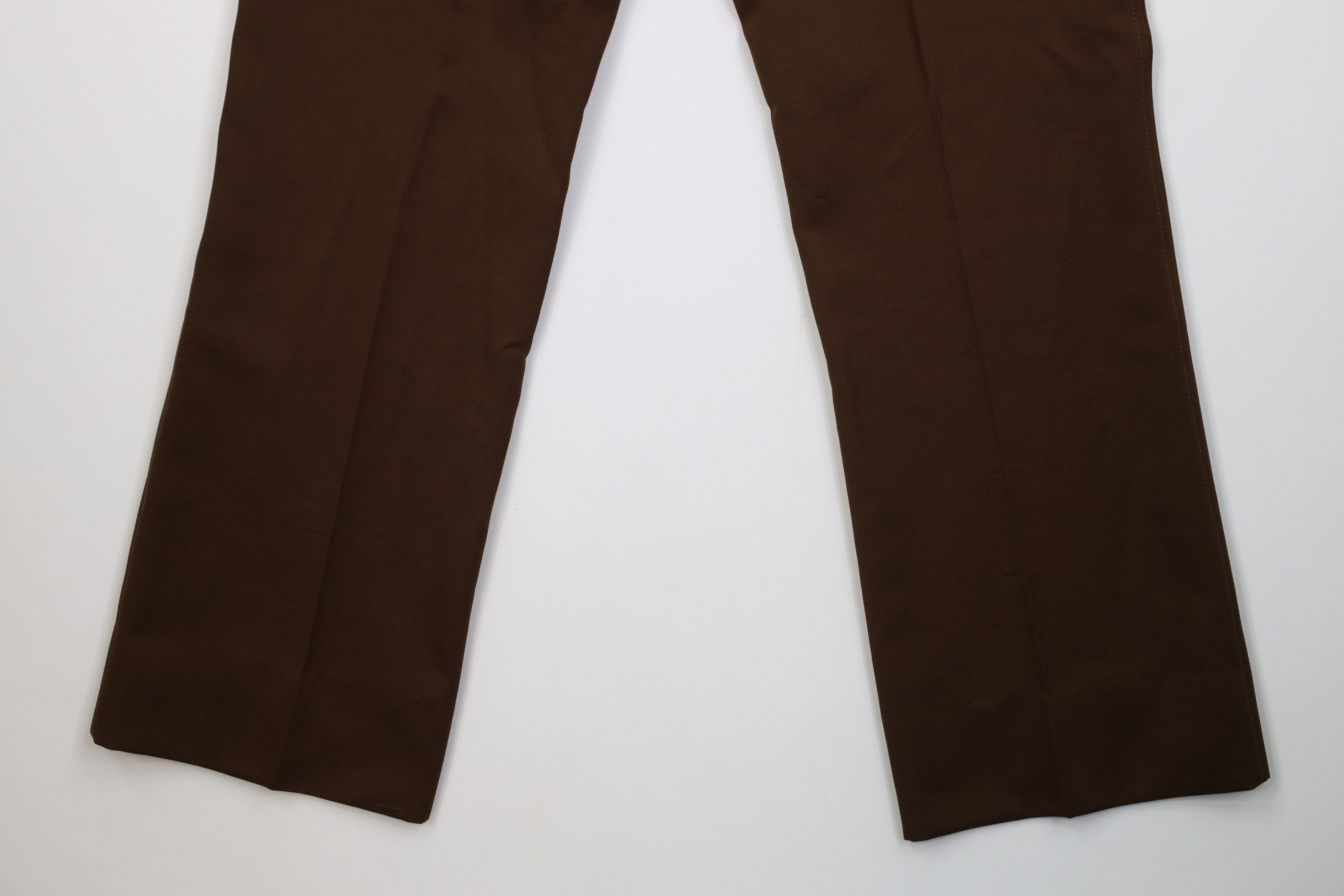 Vintage Vintage 70s Streetwear Flared Wide Leg Chino Pants USA Brown Size US 34 / EU 50 - 9 Thumbnail