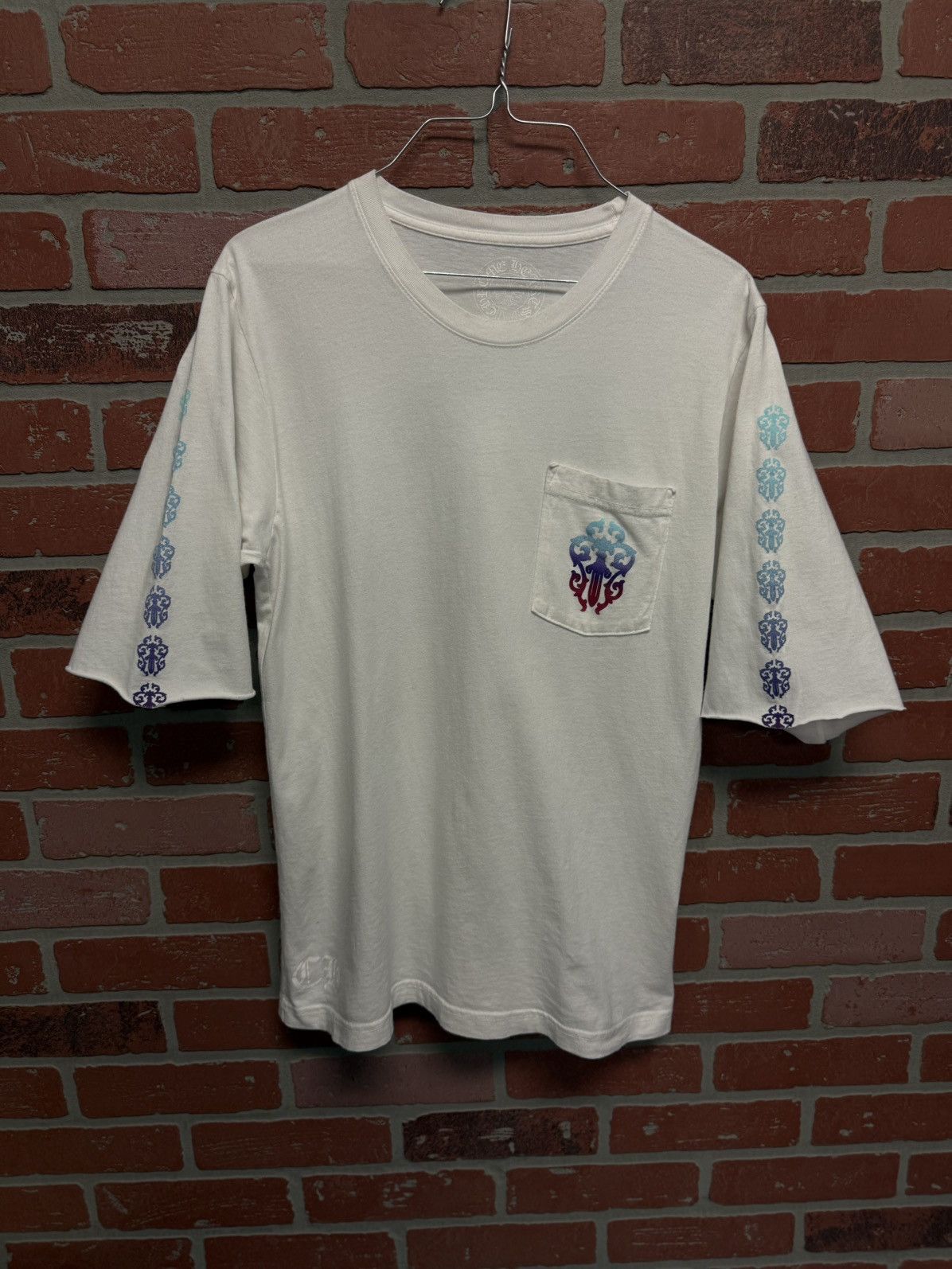 Chrome Hearts Colorful Dagger Tee Shirt Cut Sleeve Size M