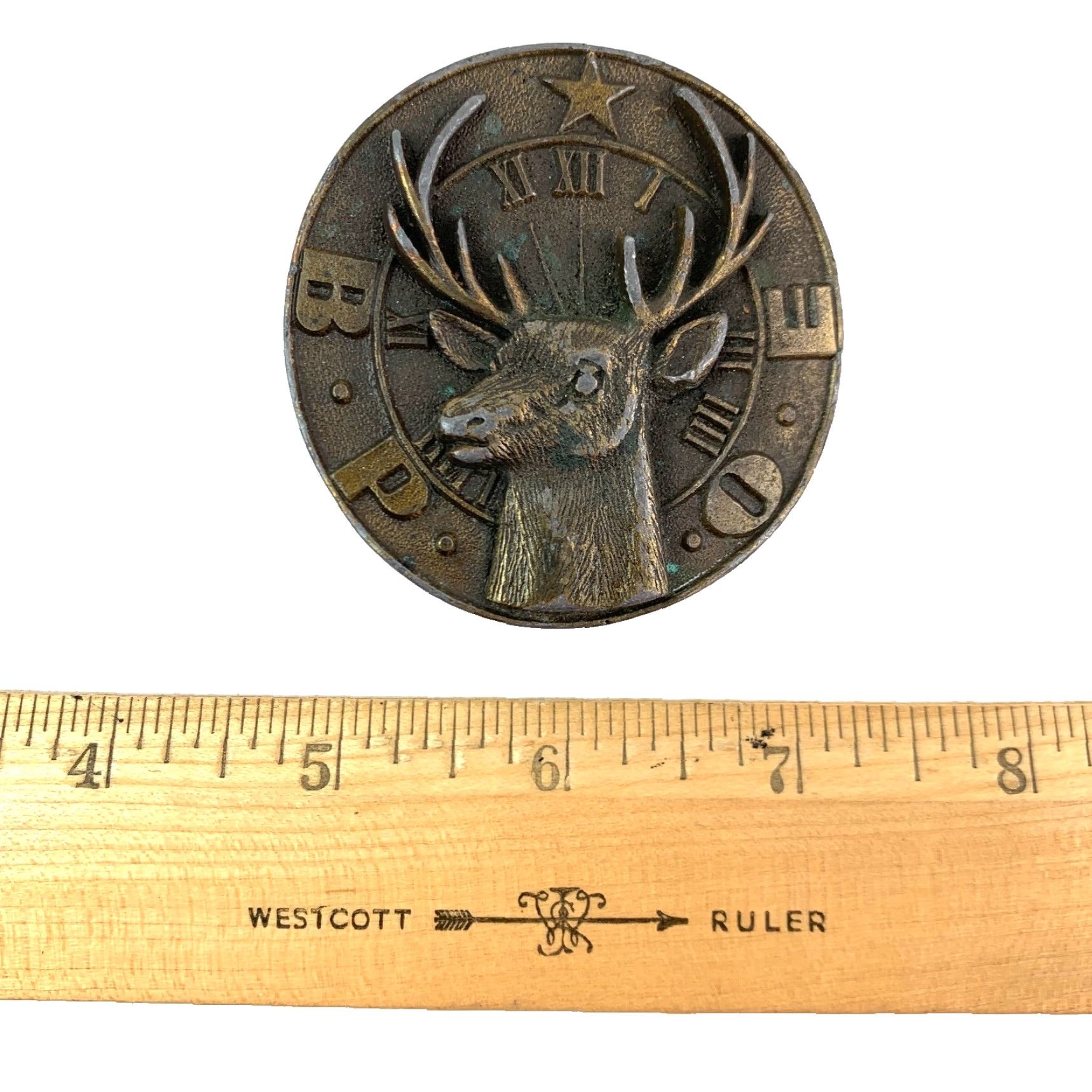 Vintage VINTAGE BPOE Elk's Club 1976 Hand Cast 3D Metal Belt Buckle RMC Mens Western Buckle Metal Size ONE SIZE - 5 Thumbnail