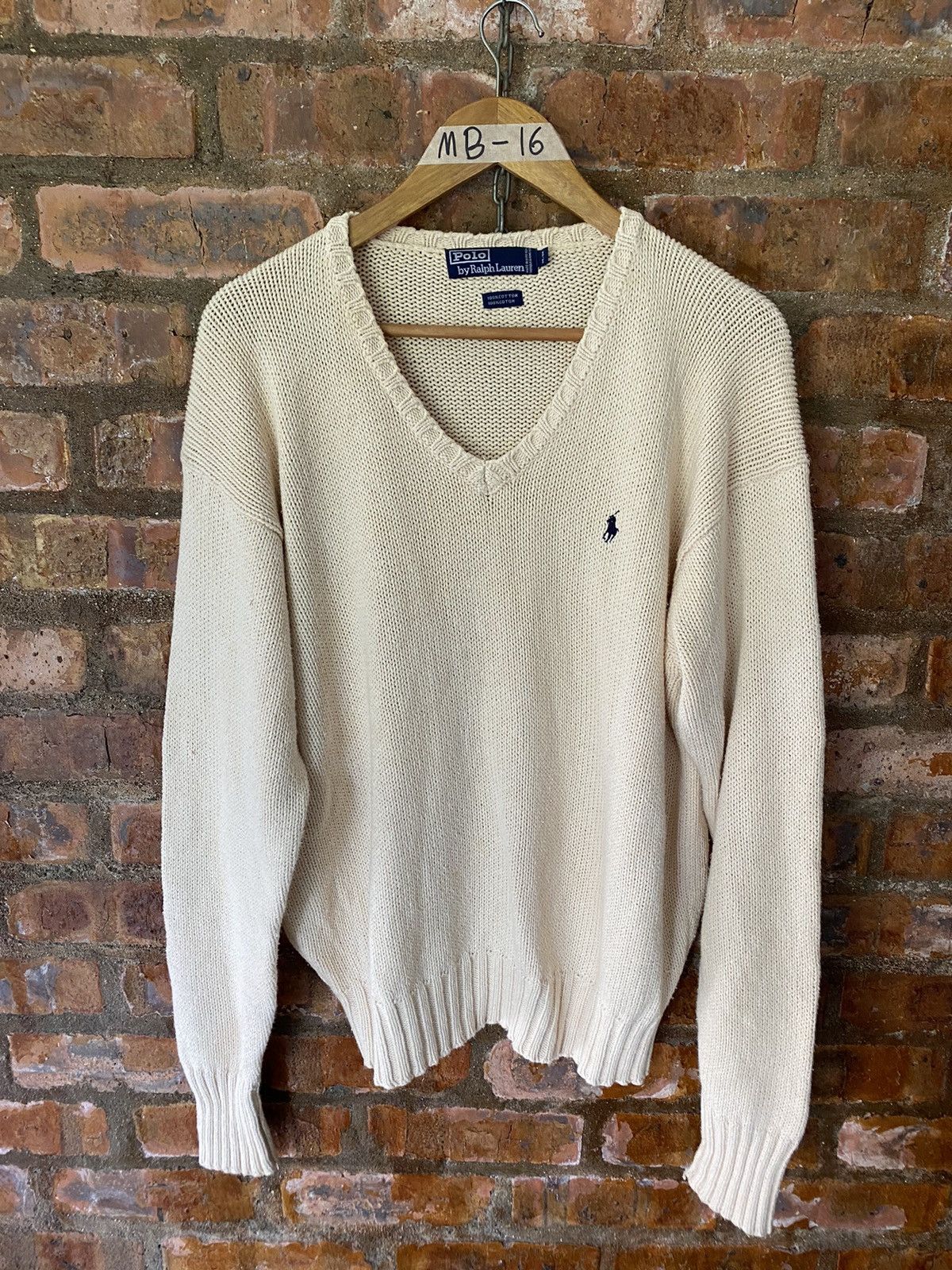 Polo Ralph Lauren 1980s Polo Ralph Lauren Made Hong Kong cable knit Size US L / EU 52-54 / 3 - 2 Thumbnail