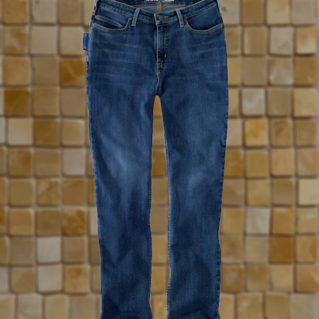 Carhartt Carhartt Jeans BD5383-W Womens 26 SHORT Relaxed Fit Rugged Flex Denim Blue 5-Pocket Straight Size 26 Womens Jeans Size 26" / US 2 / IT 38 - 1 Preview