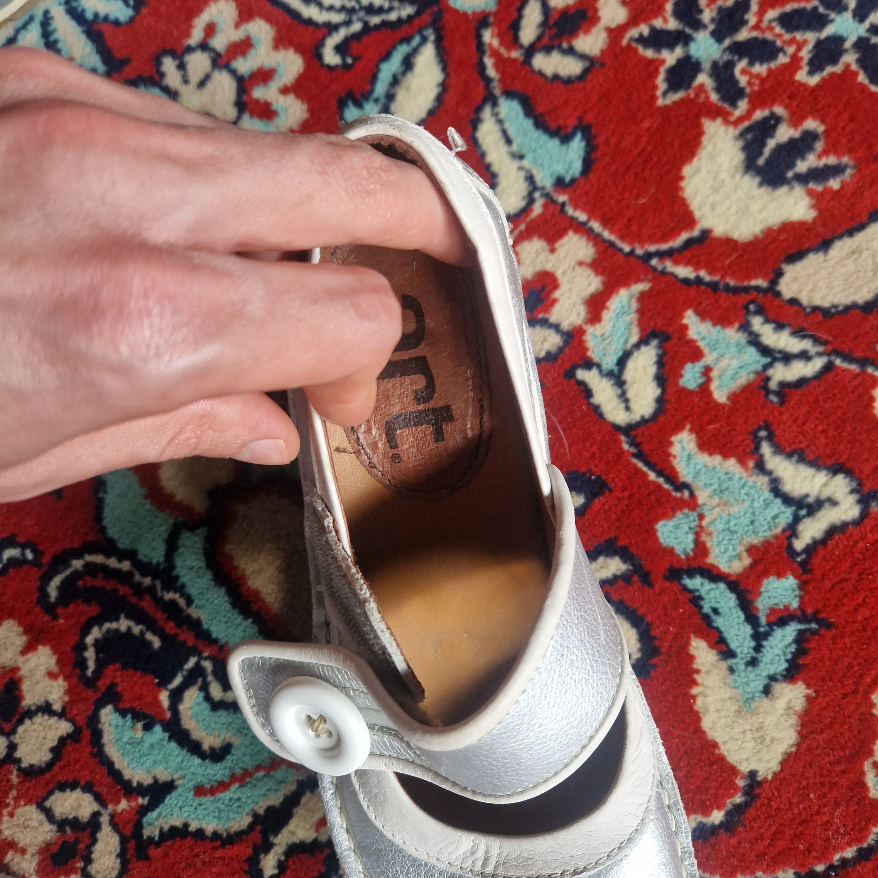 Other The Art Company Platform Heels - Silver with White Accents Size US 6 / IT 36 - 8 Thumbnail