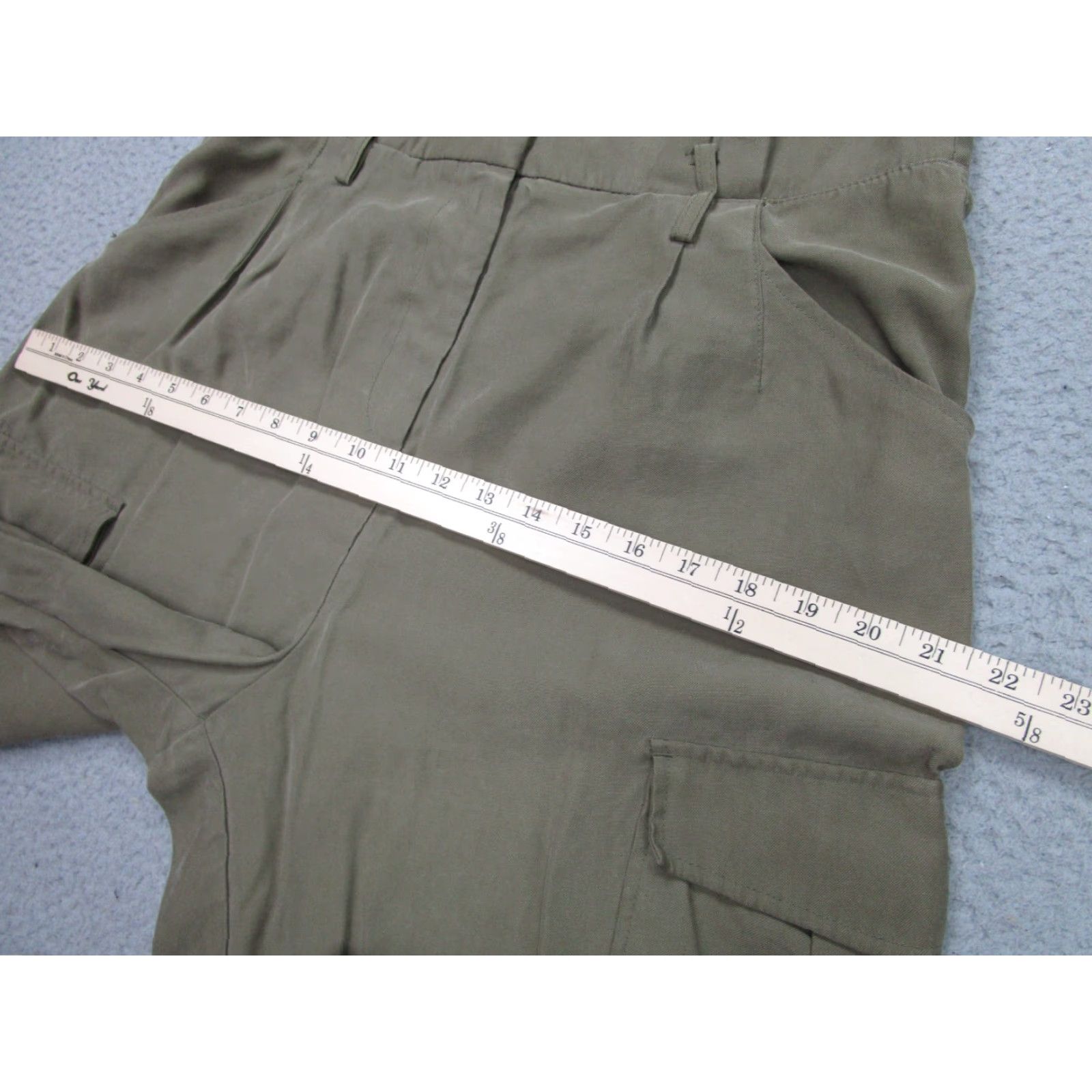 H&M H&M Pants Womens 14 Brown Cargo Paper Bag Pleated Chino Hi-Rise High Waisted | 14 | Brown | Chino | Pink? No. Size 36" / US 14 / IT 50 - 6 Thumbnail