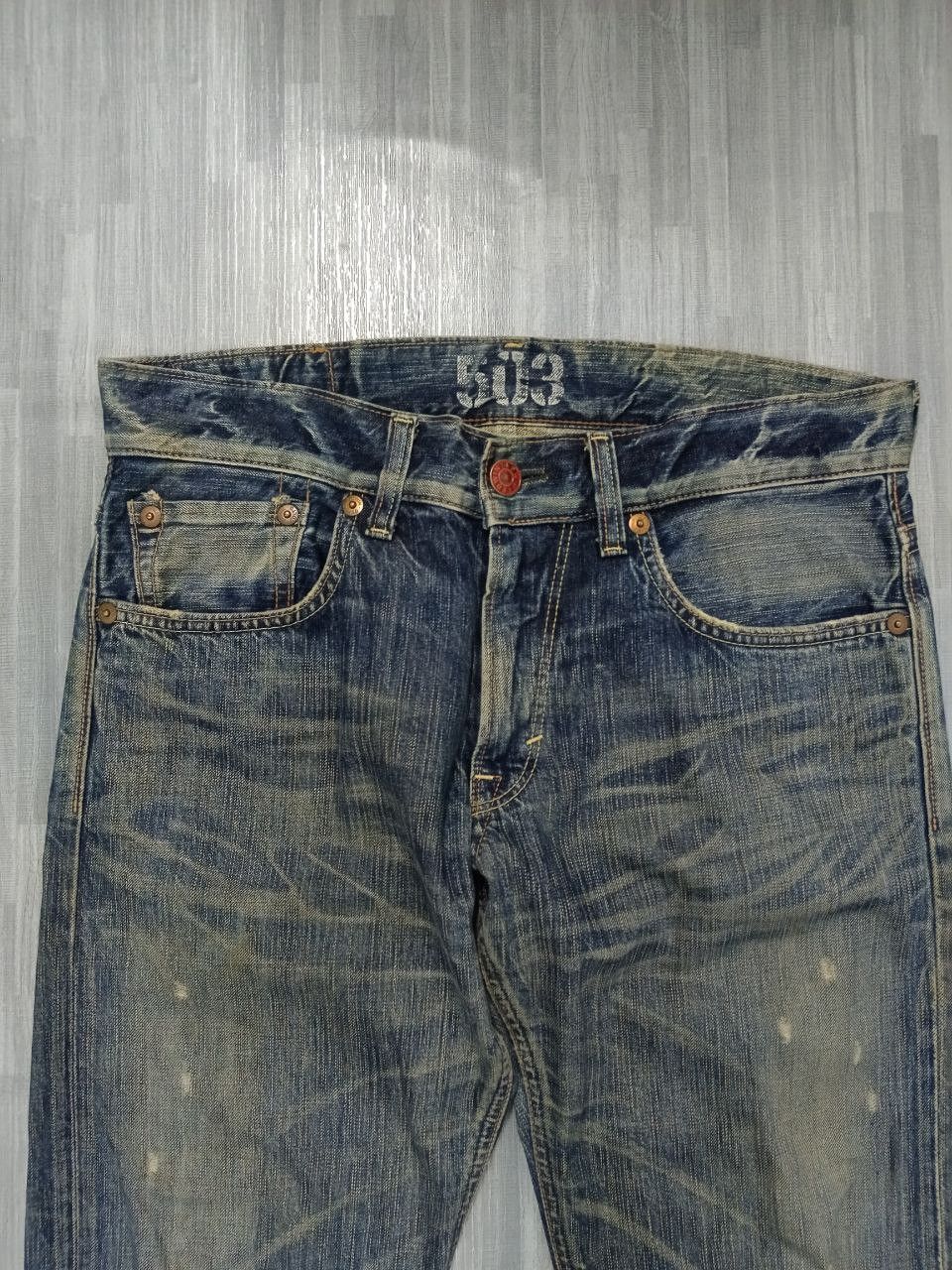 Vintage FLARE SICK EDWIN DENIM PANTS Size US 32 / EU 48 - 4 Thumbnail