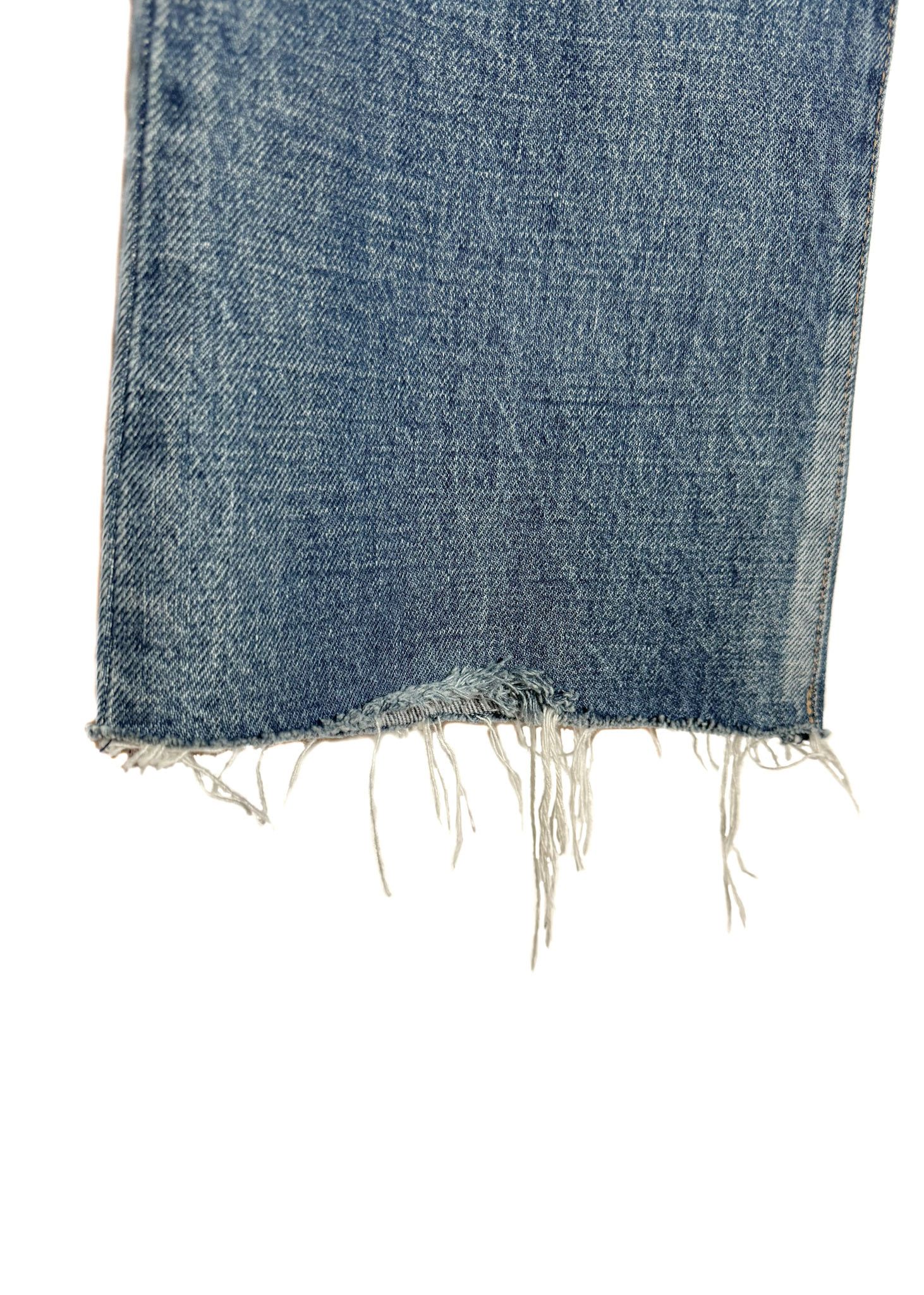 Celine Celine Triomphe Signature Cut Off Washed Blue Flare Jeans Size 28" / US 6 / IT 42 - 11 Thumbnail