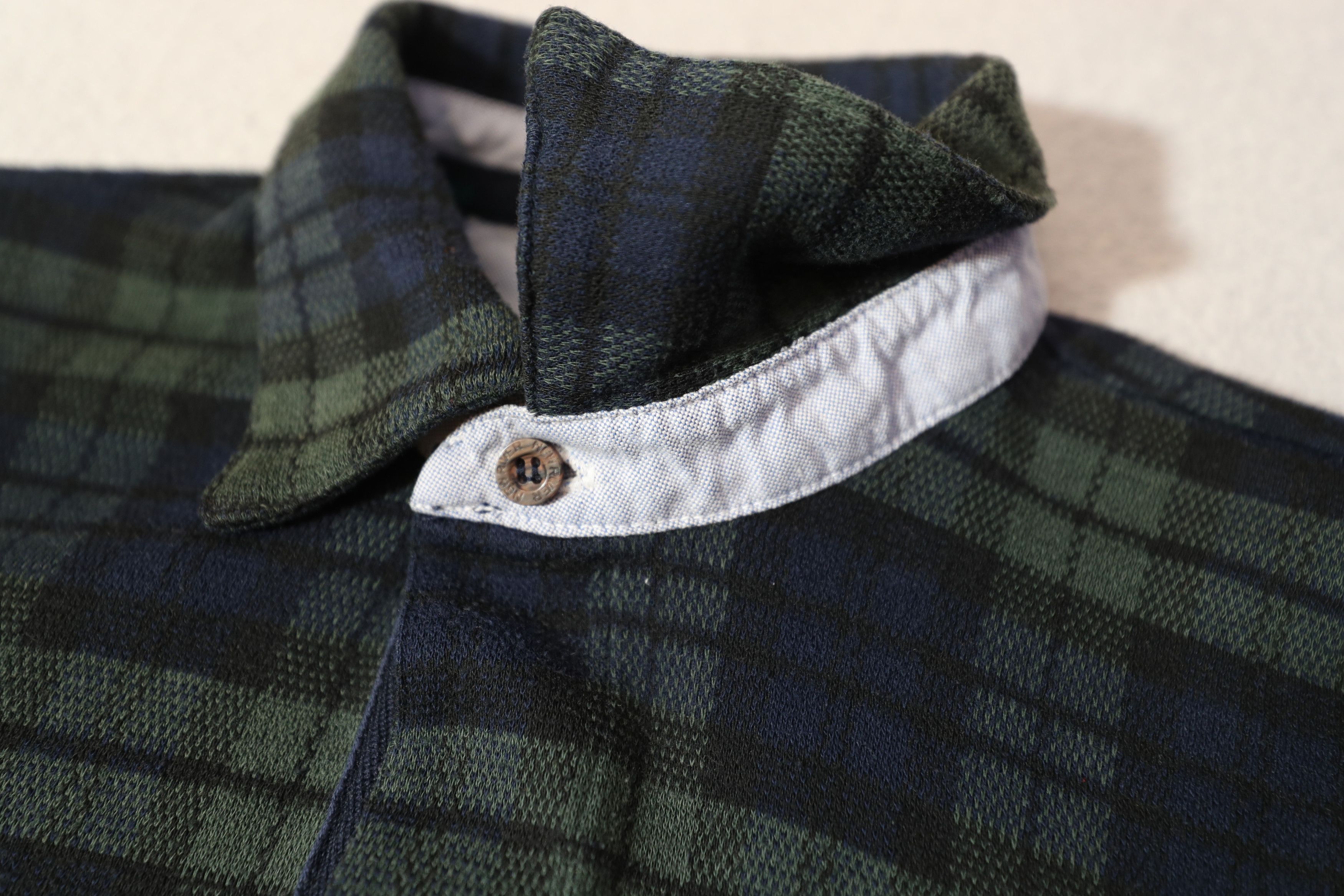 Vintage New River Classics J Riggings Green Tartan Polo (L) Size US L / EU 52-54 / 3 - 9 Thumbnail