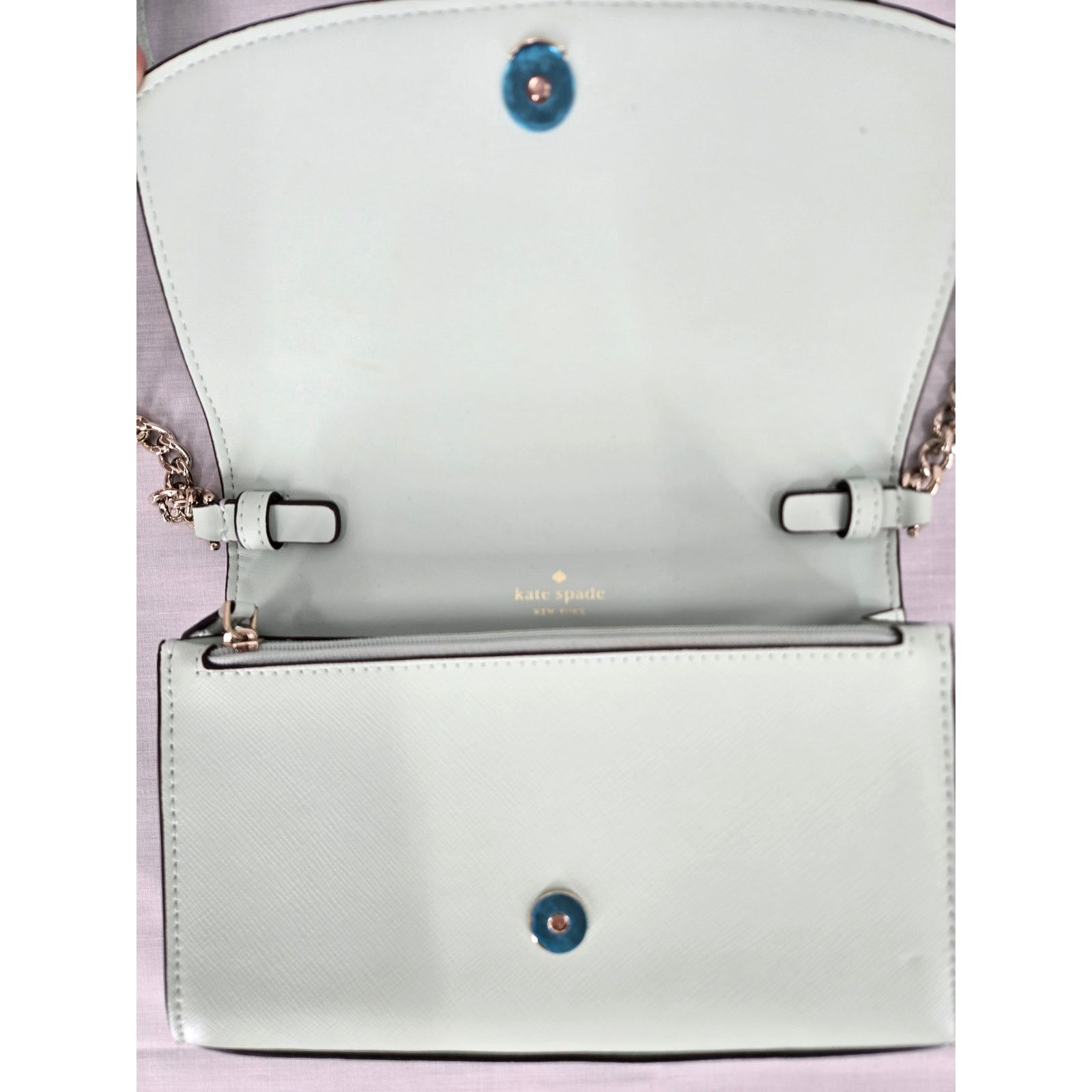 Kate Spade Kate Spade Carson Saffiano Leather Crossbody in Mint Size ONE SIZE - 5 Thumbnail