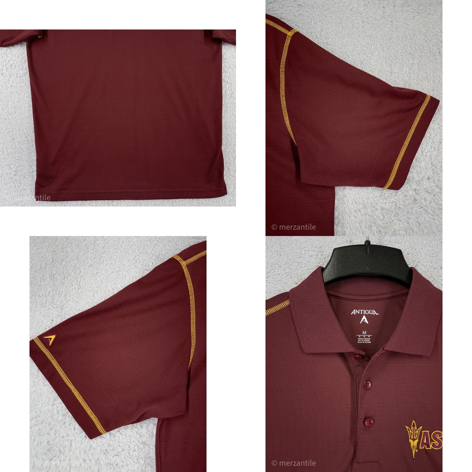 Vintage VINTAGE Antigua ASU Polo Shirt Mens M Red Polyester Shirt Men Polo Red Arizona State University Sun Devils Golf Sports University Decade 90s Size US M / EU 48-50 / 2 - 8 Thumbnail