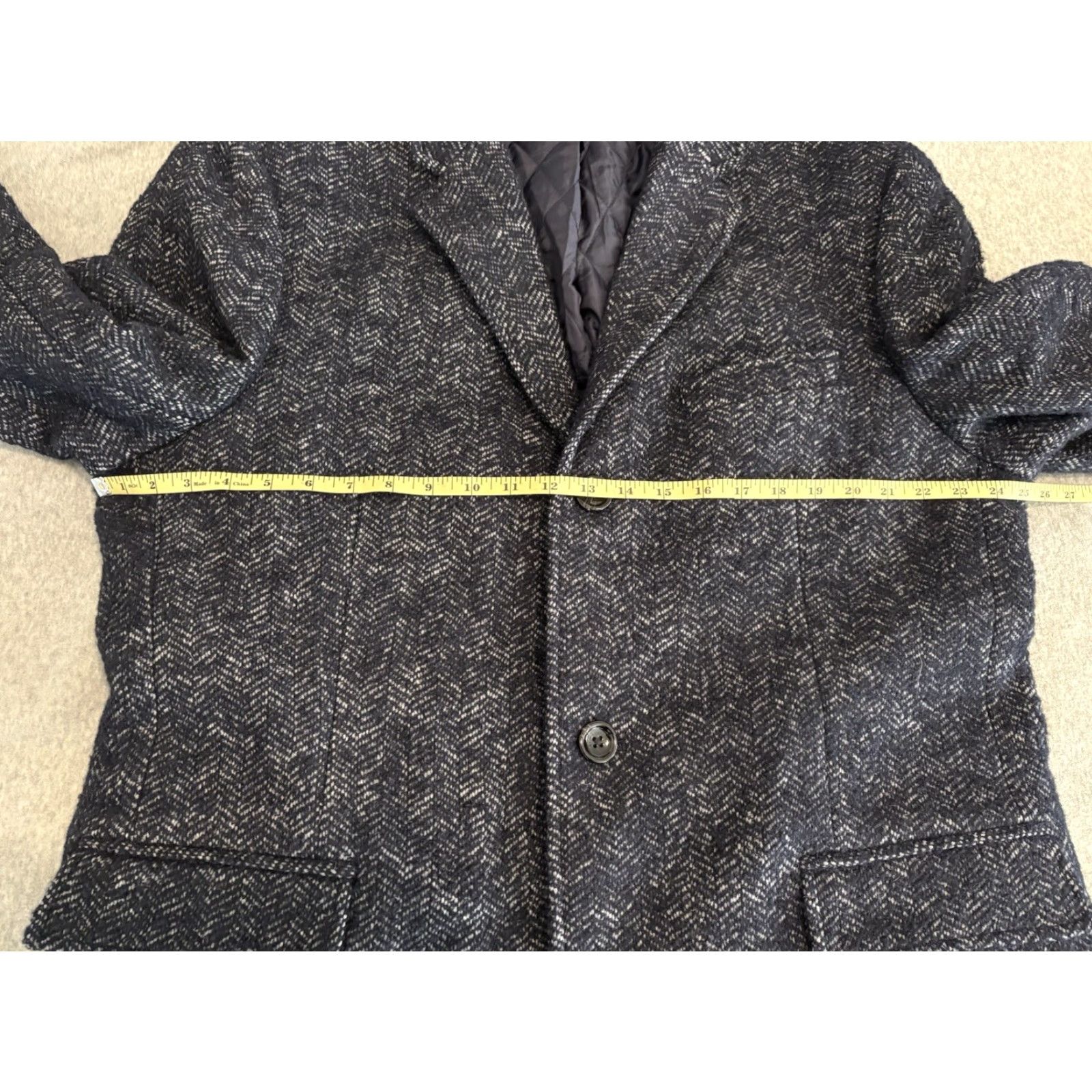 J.Crew J.CREW Overcoat Coat Wool & Polyester Mens Size 46 Blue Wool Blend Coat 40" Long 20.5" Across 25" Pit to Pit 27" Sleeve New Size US S / EU 44-46 / 1 - 7 Thumbnail